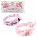 Lukky Fashion косметическая повязка для волос Кошечка, 2 цвета в ассортименте: розовый, сиреневый