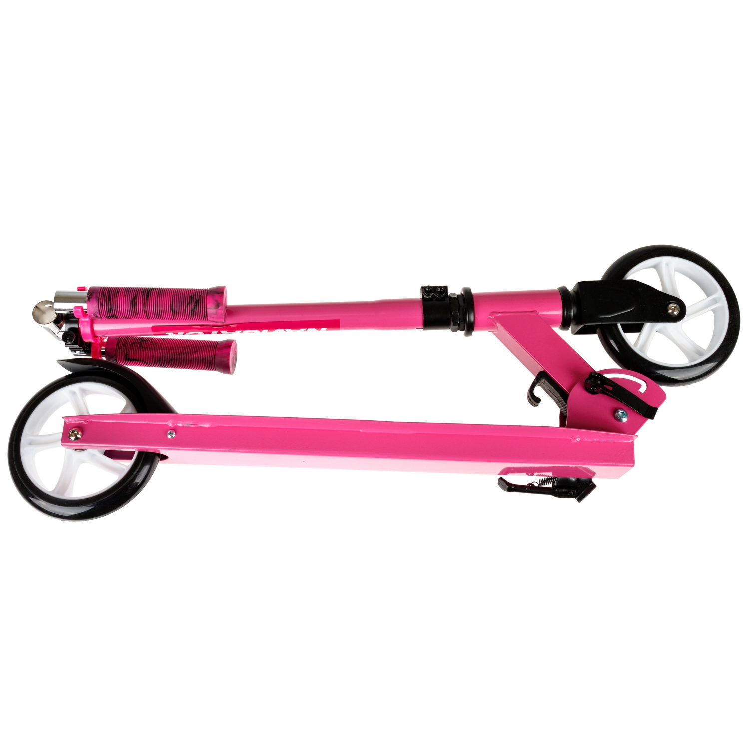Самокат Navigator, 2-х кол. PU 2х145 мм, складной, TPR грипсы, , розовый металлик