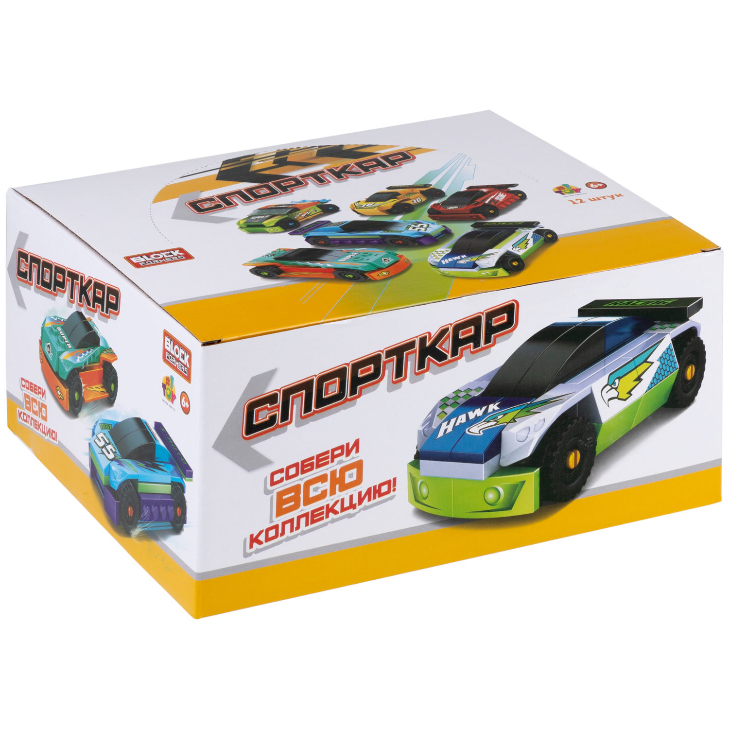 1TOY конструктор Blockformers "Спорткар", в ассортименте 6 видов