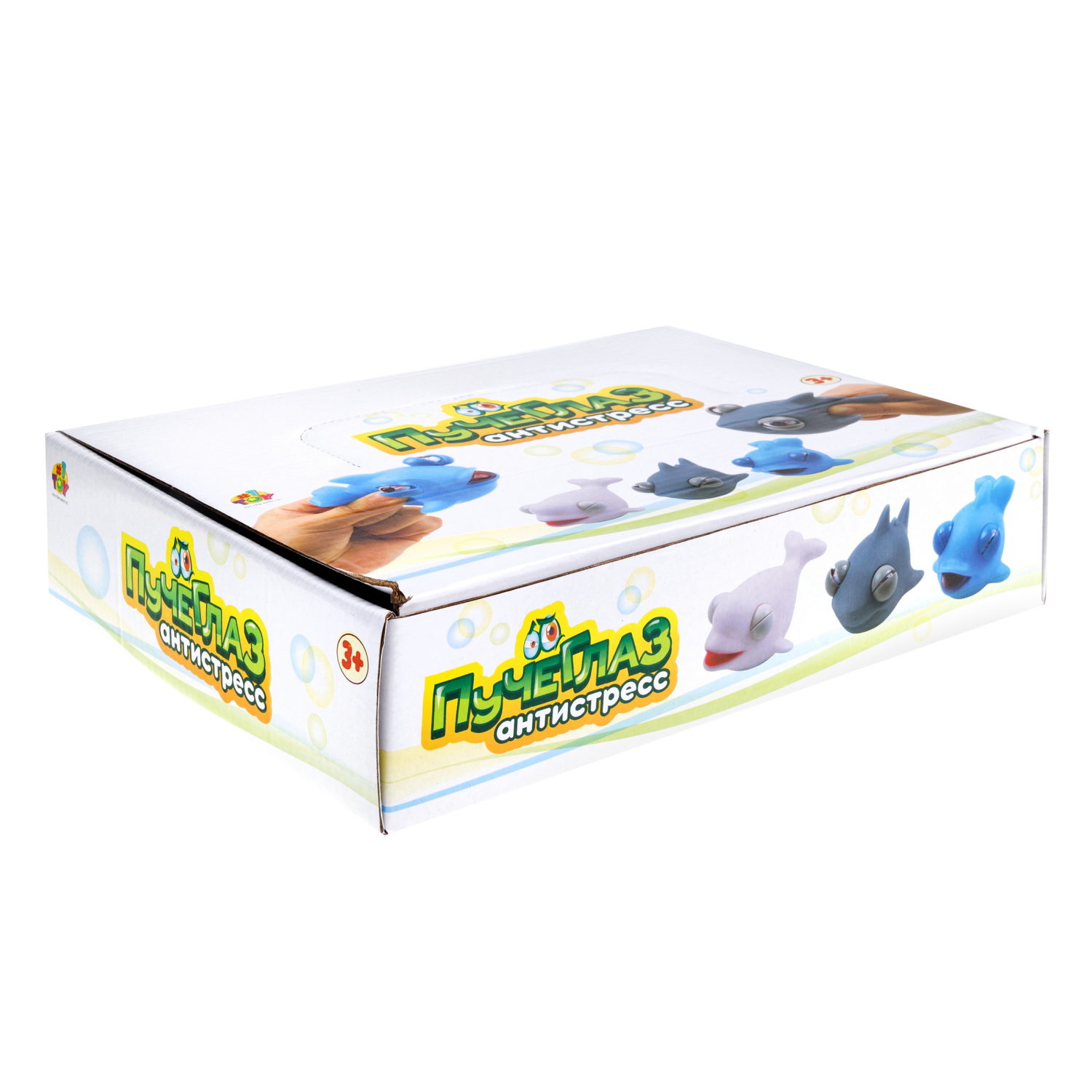 Игрушка антистресс для рук 1TOY пучеглаз Акулы, резиновая, мялка, жмякалка, для детей, для взрослого