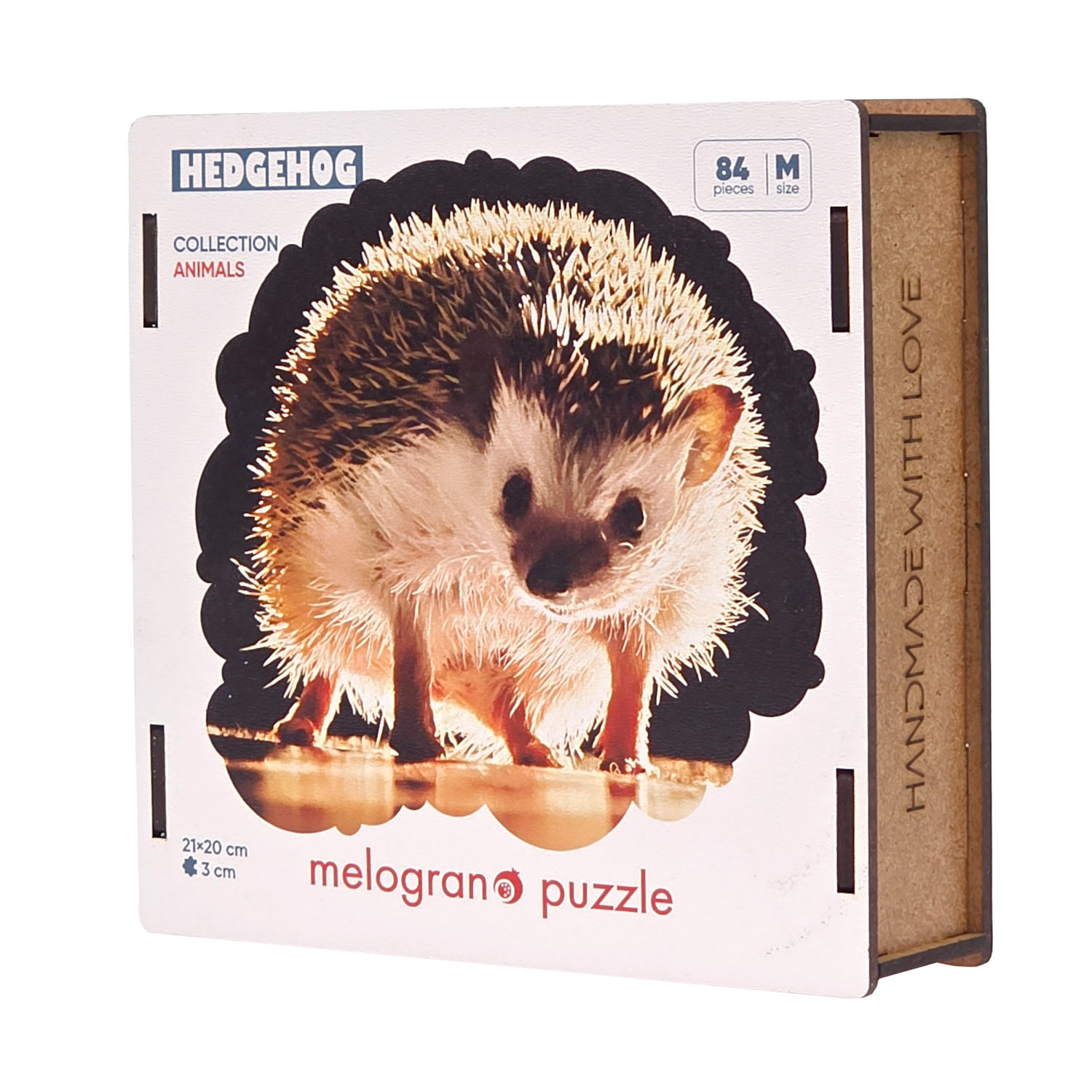 Деревянные пазлы Collection Animals Ежик, 84 детали