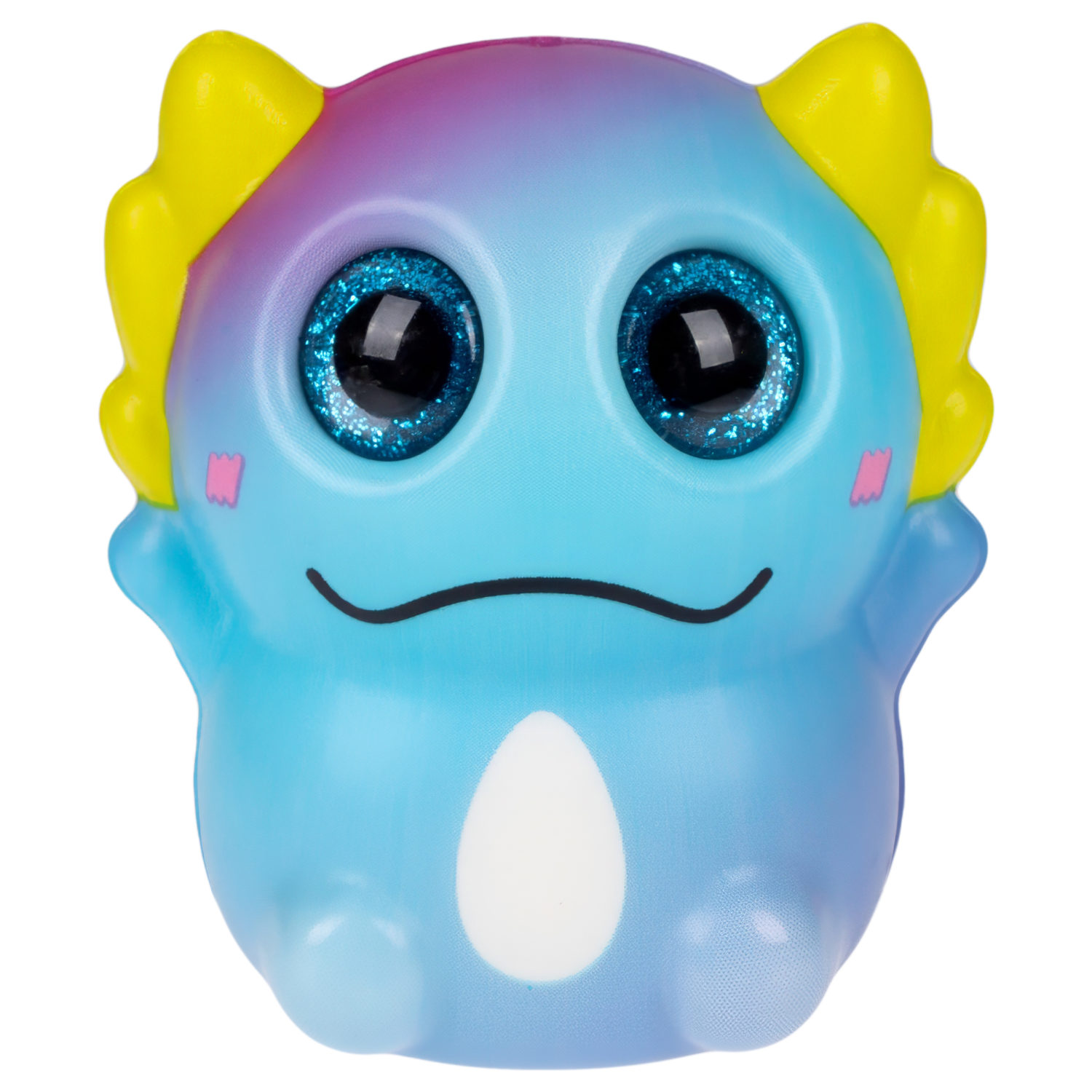 Глазастый сквиш 1TOY Аксолотль, игрушка-антистресс для рук, жмякалка, 9х7,8 см