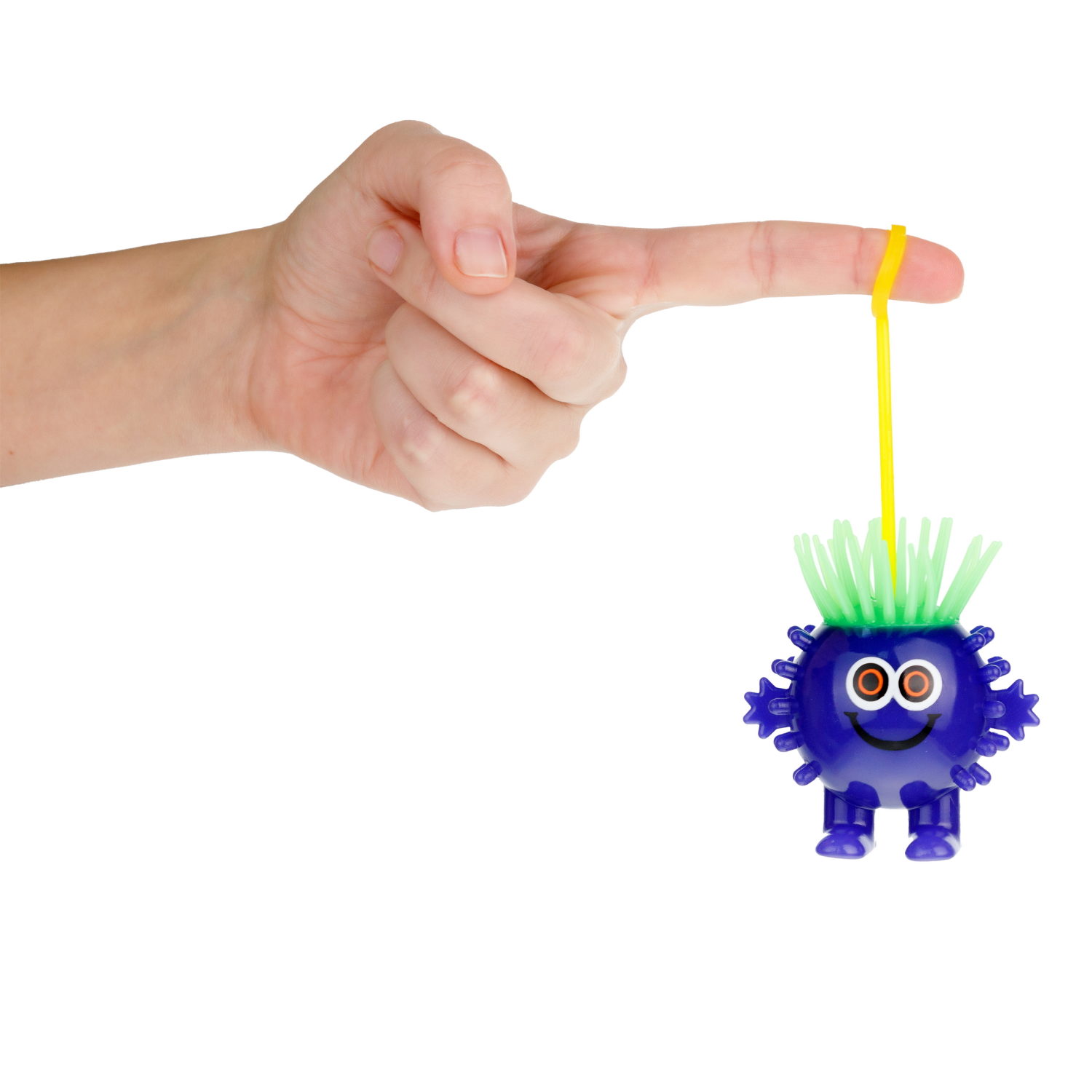 Светящаяся антистресс-игрушка для рук 1TOY Йо-Ёжик Тролль, для детей и взрослых, фиолетовая, 1 шт.
