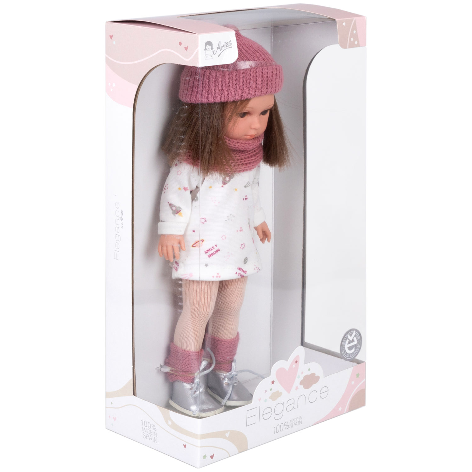 Кукла Arias ELEGANCE CARLOTA виниловая, с аксессуарами, Испания, 36 см