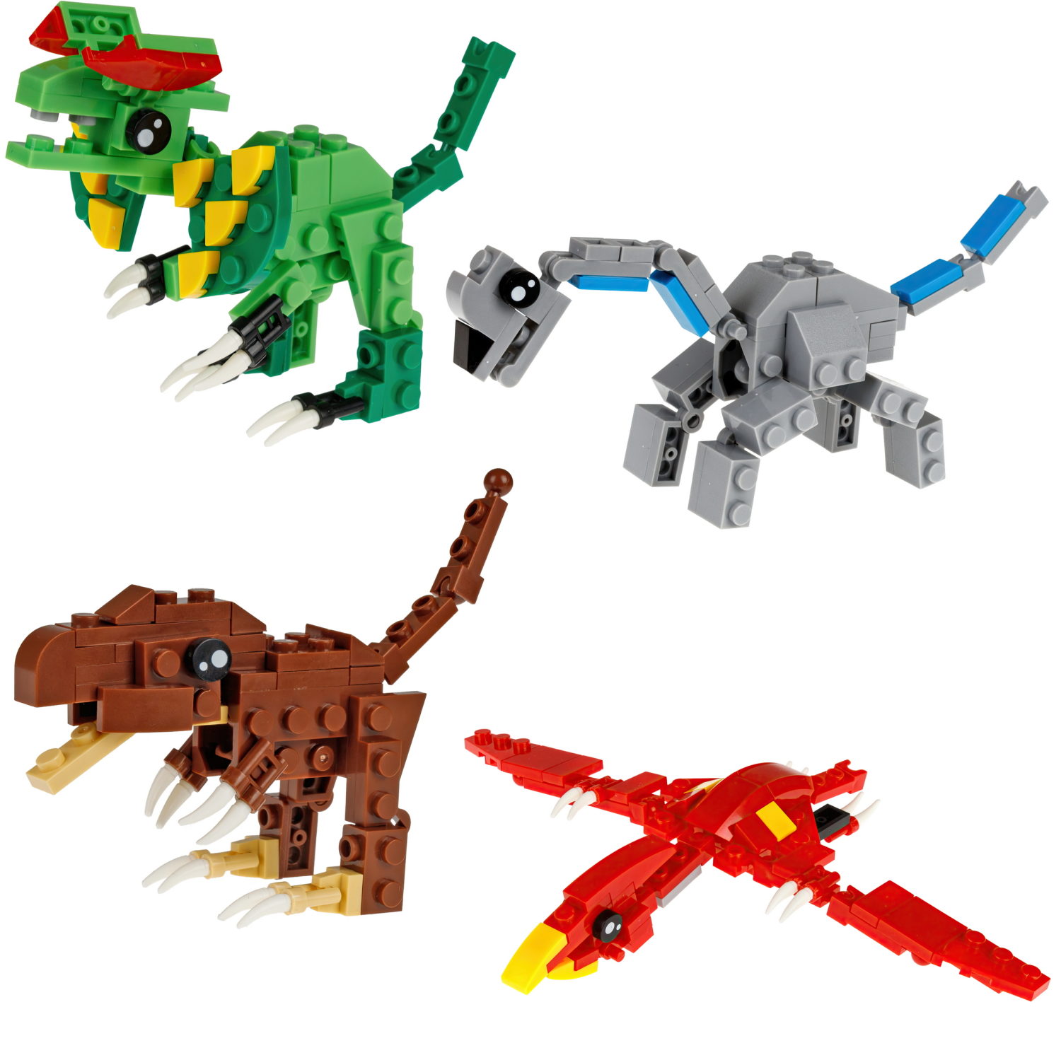 Конструктор 1TOY Blockformers "Динозавры-Трансформеры" 2 в 1, 4 вида