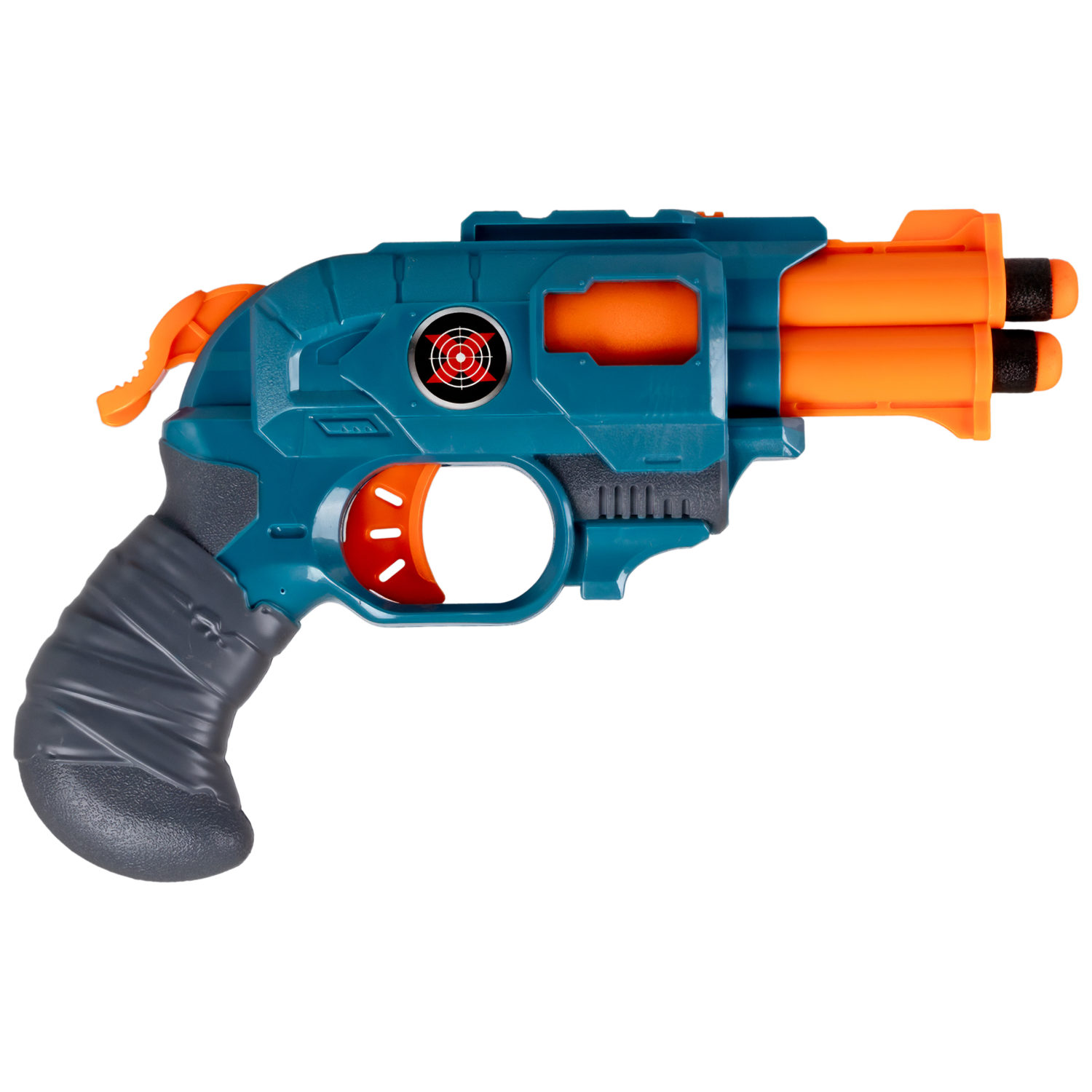 1toy Funmax "M02" бластер механический, 2 ствола, в комплекте 6 EVA снарядов