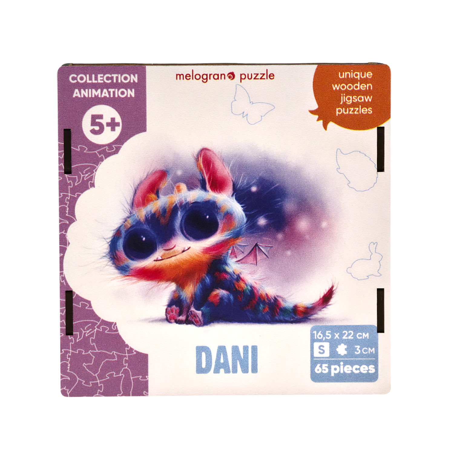 Деревянные пазлы Collection Animals Дэни, 65 деталей