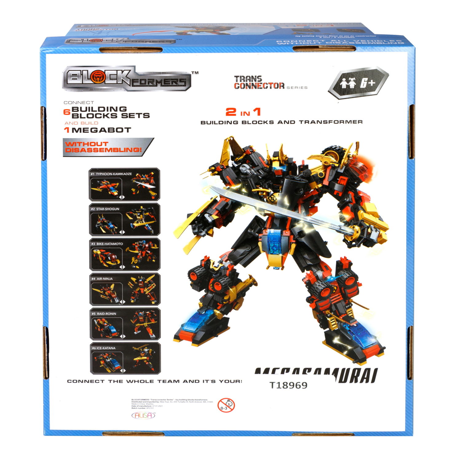 Конструктор  Трансформер BLOCKFORMERS  "Мегасамурай" Cерия TRANS CONNECTOR, 6 видов на выбор