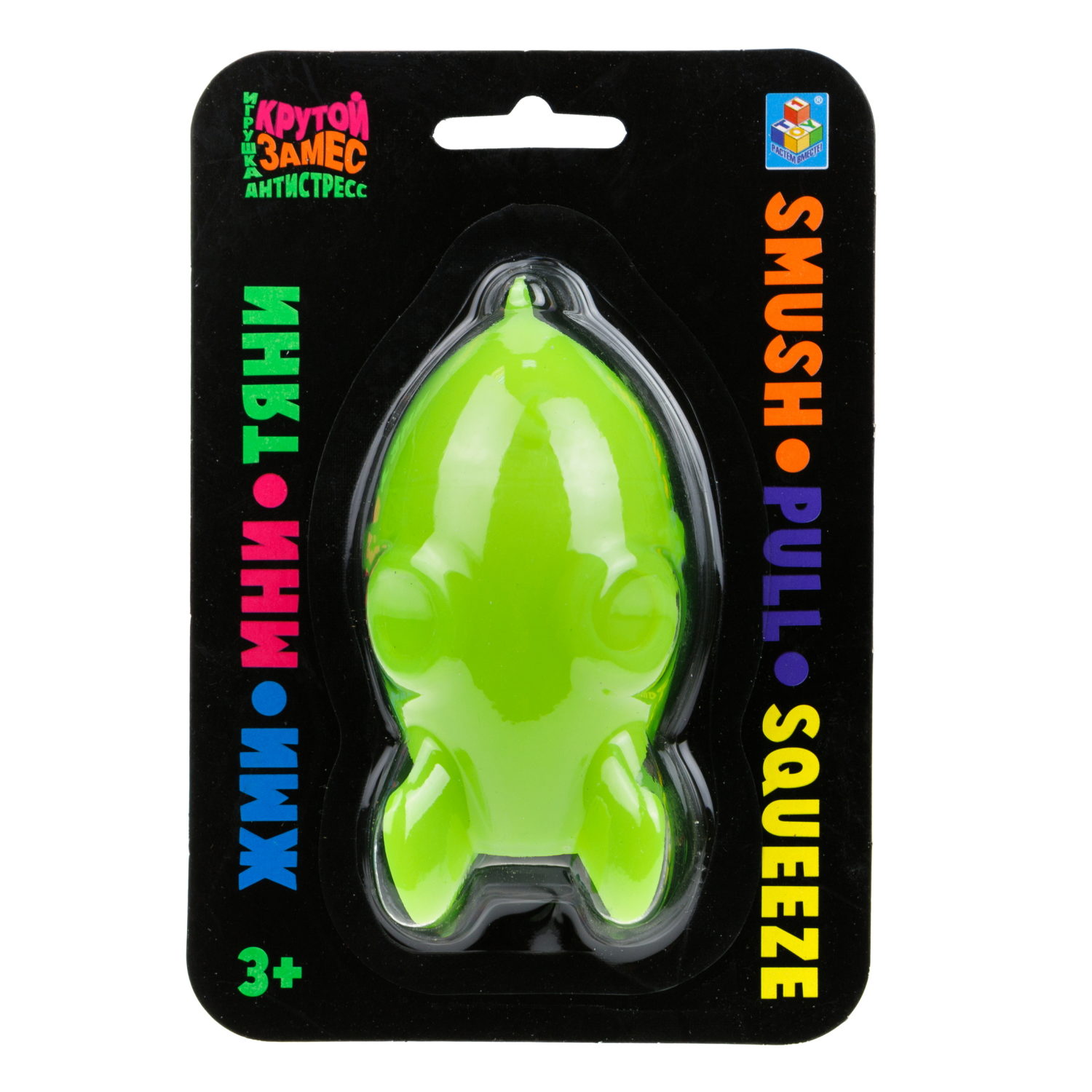 Антистресс-игрушка для рук 1TOY Крутой замес Ракета, жмякалка, мялка, 11 см, 6 цветов в ассортименте