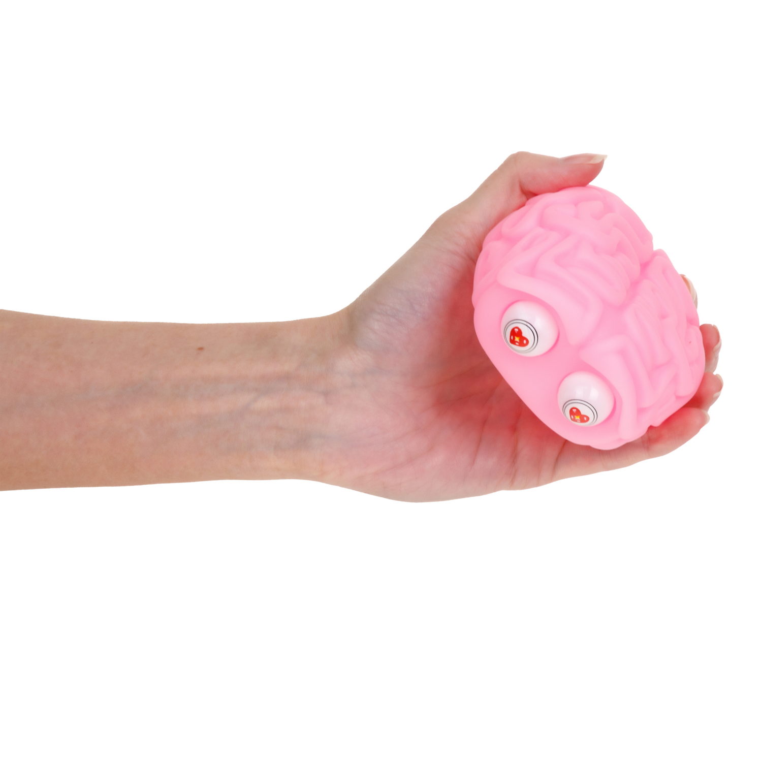 Игрушка антистресс для рук 1TOY пучеглаз Мозг, резиновая, мялка, жмякалка, для детей, для взрослого