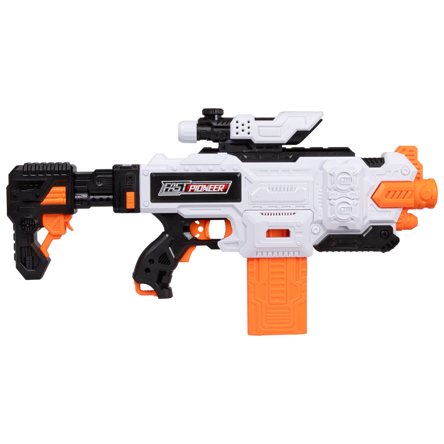 1TOY Funmax "A61" бластер электрический, обойма на 12 выстрелов, в комплекте 24 EVA снаряда