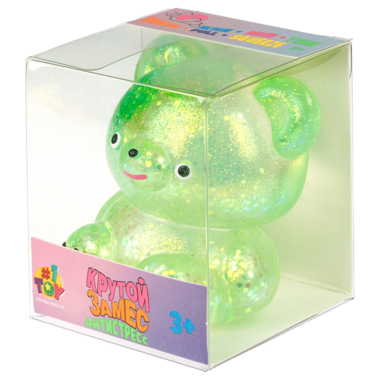 Антистресс-игрушка 1TOY Крутой замес Супергель Медведь,  в ассортименте, 9х8х5 см