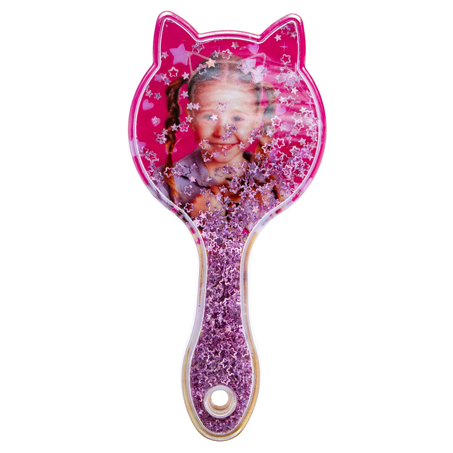 Расческа массажная с блестками внутри Like Nastya