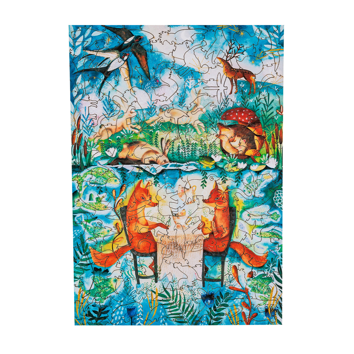 Деревянные пазлы Collection Animation Фантазия леса, 120 деталей, 20,5х29 см, 7+