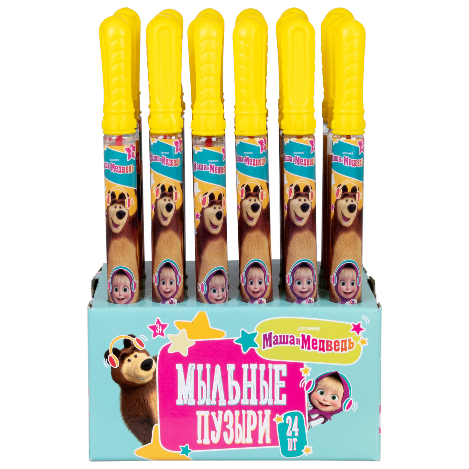 Мыльные пузыри 1TOY Маша и медведь, 120 мл