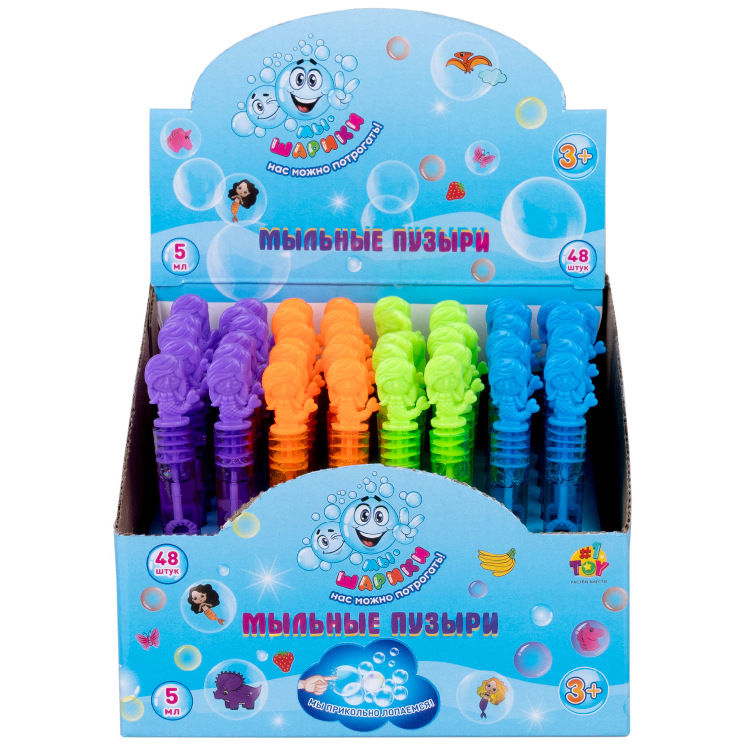 Мыльные пузыри 1TOY Мы-шарики! Русалочка, 5 мл