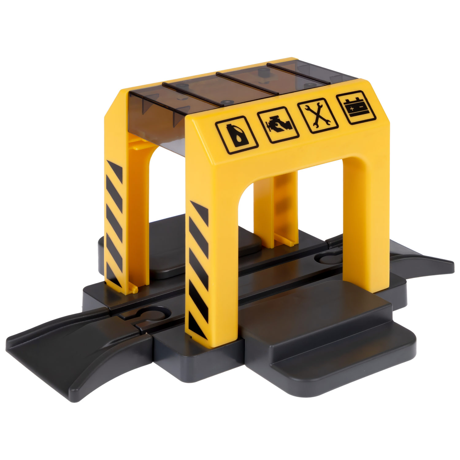 Деревянная железная дорога 1TOY GOODOK с электропоездом, 57 элементов