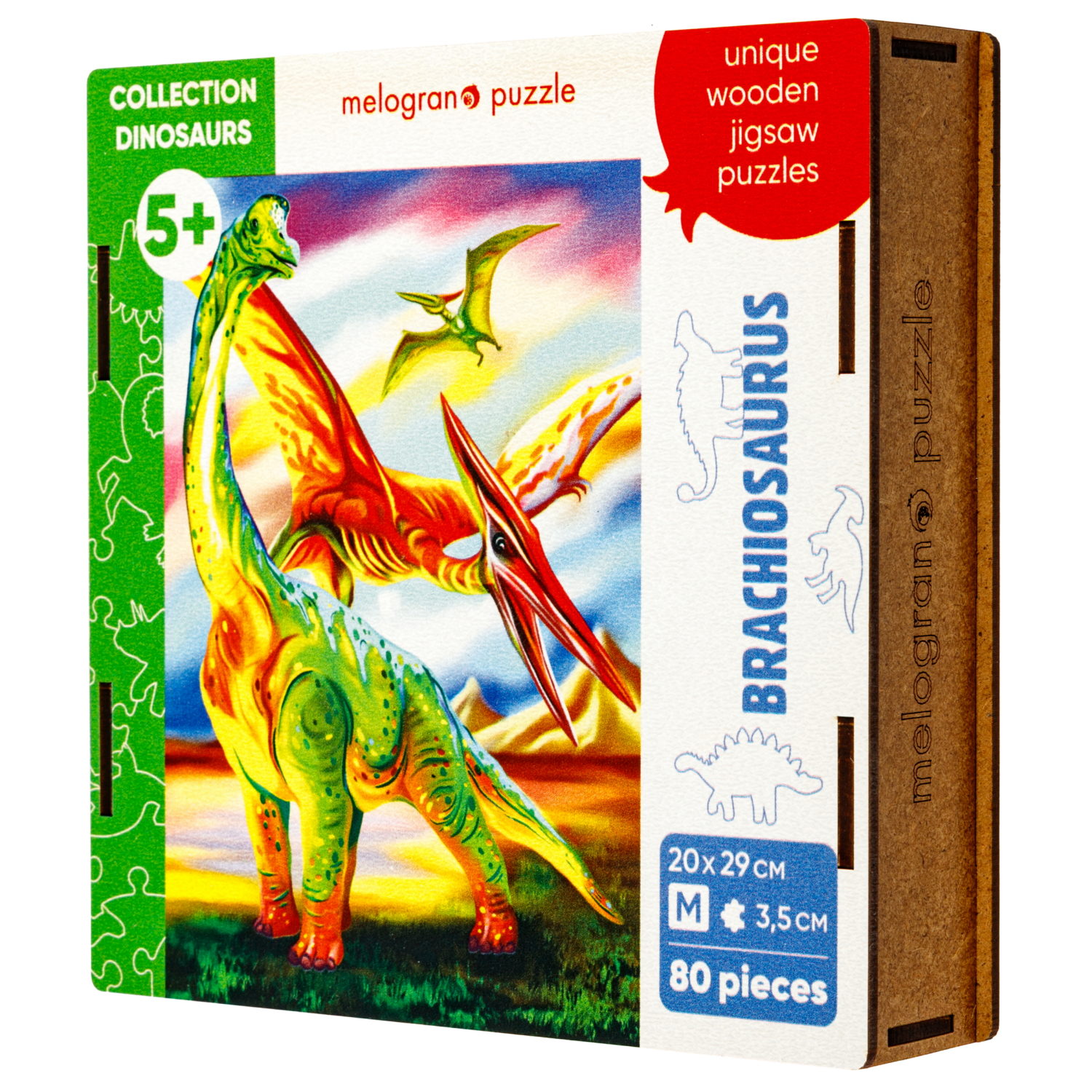 Пазлы Collection Dinosaurs  Брахиозавр, 80 деталей