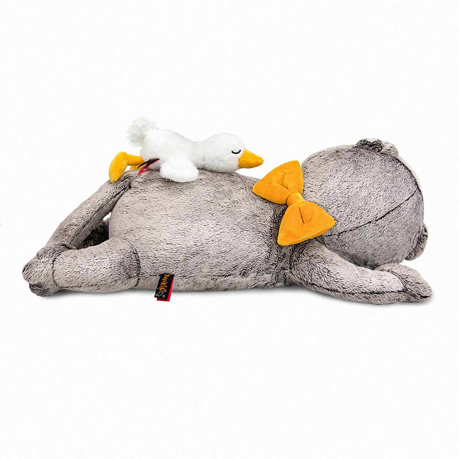 Мягкая игрушка Кот Басик сонный с Гусиком (пижамница), 50 см