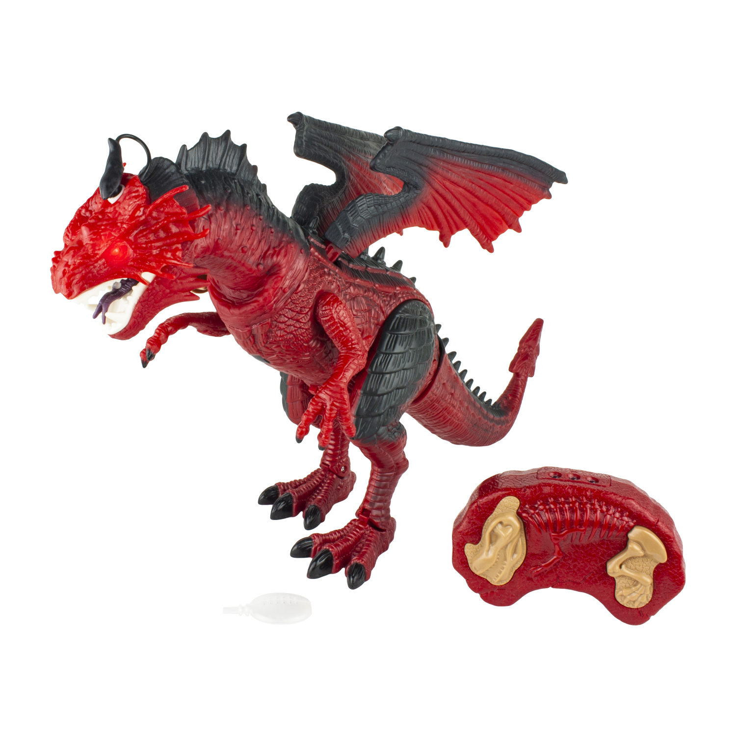 Интерактивная игрушка 1TOY Пламенный дракон на радиоуправлении, со световыми звуковыми и эффектами дыма