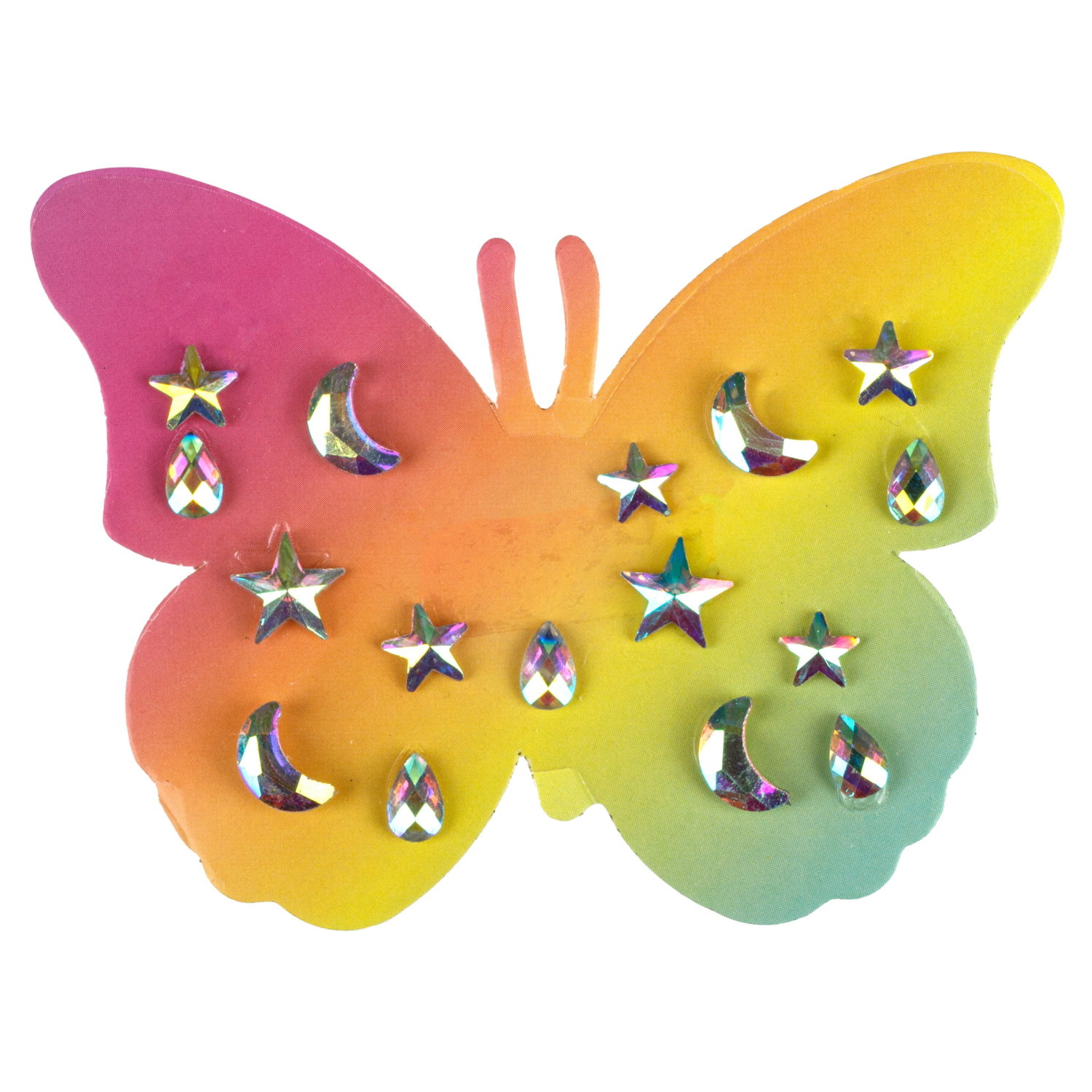 Lukky Бьюти-Дизайн Бабочки: гель-блёстки, лак для ногтей, гель-тени с блёстками, кисточка, заколочки для волос, стразы для лица