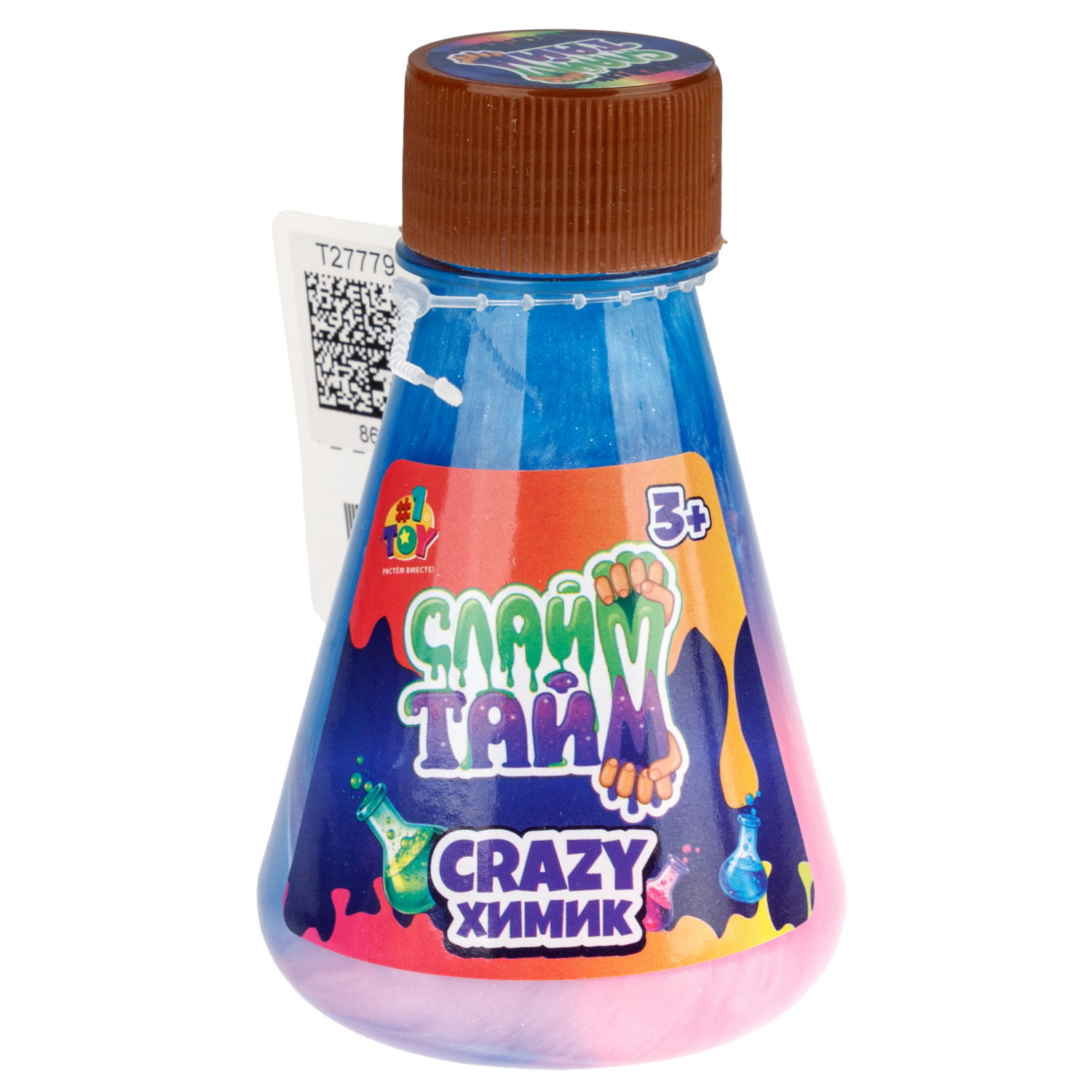 Слайм в банке 1TOY Химик, в ассортименте