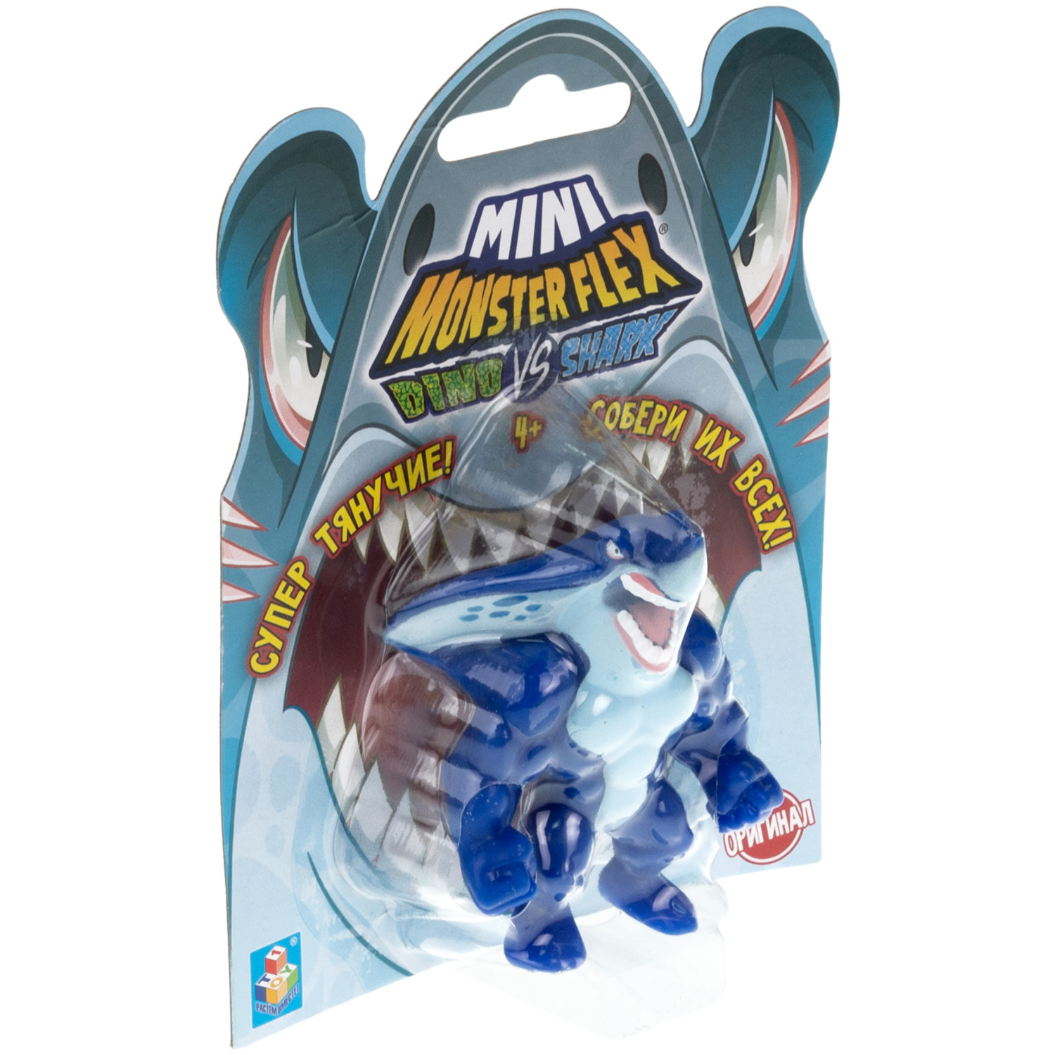1TOY MONSTER FLEX MINI DINO и SHARK, тянущиеся фигурки, 10 видов в ассортименте