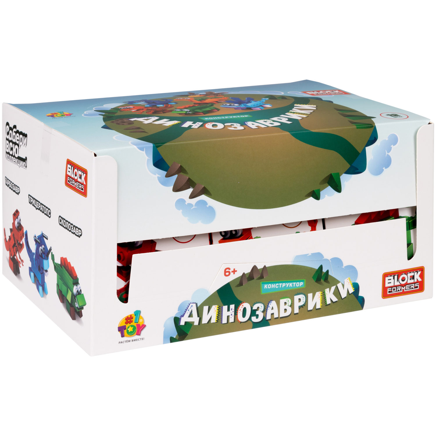1TOY конструктор Blockformers "Динозаврики", 6 видов в ассортименте