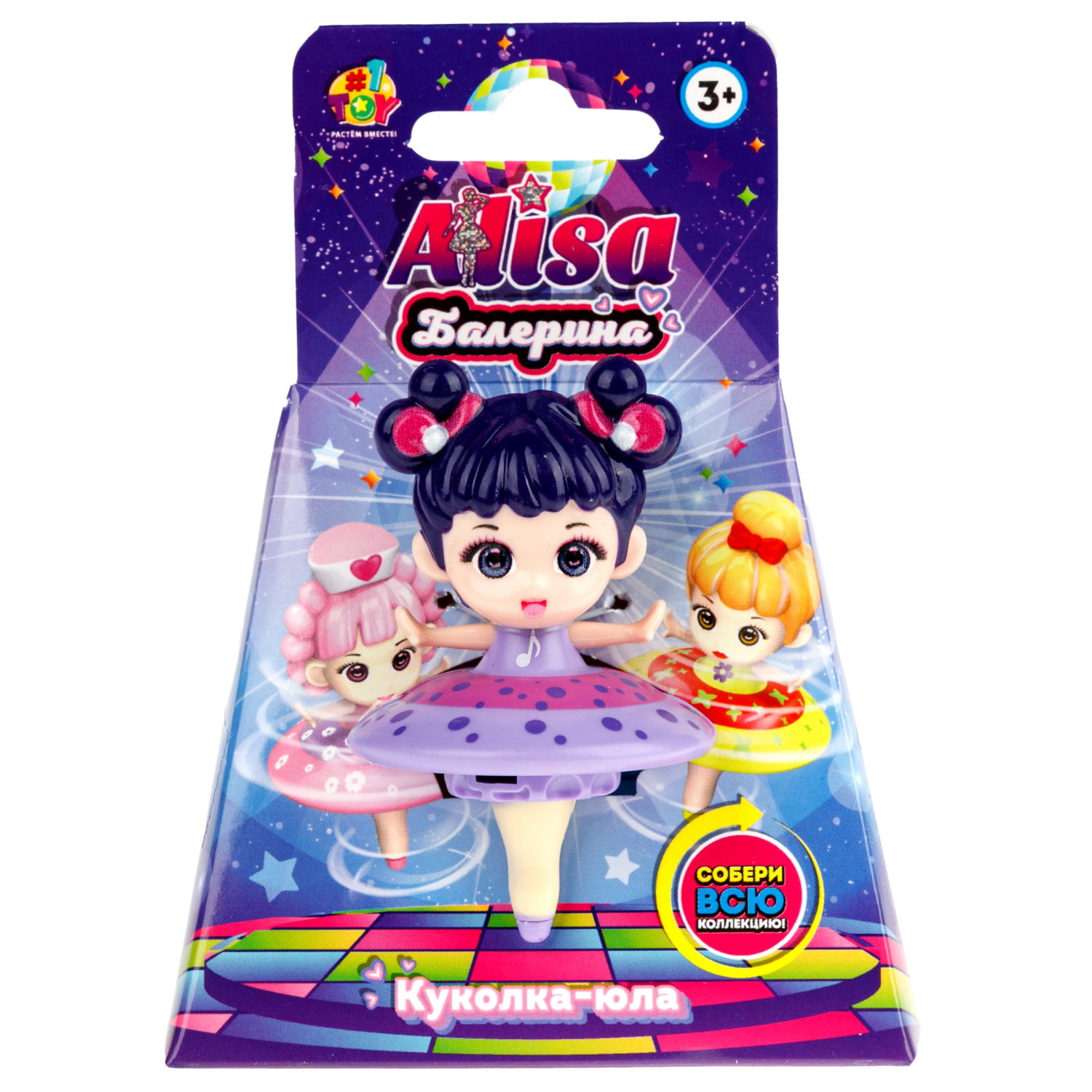 Крутящаяся куколка 1TOY Алиса Балерина, в ассортименте