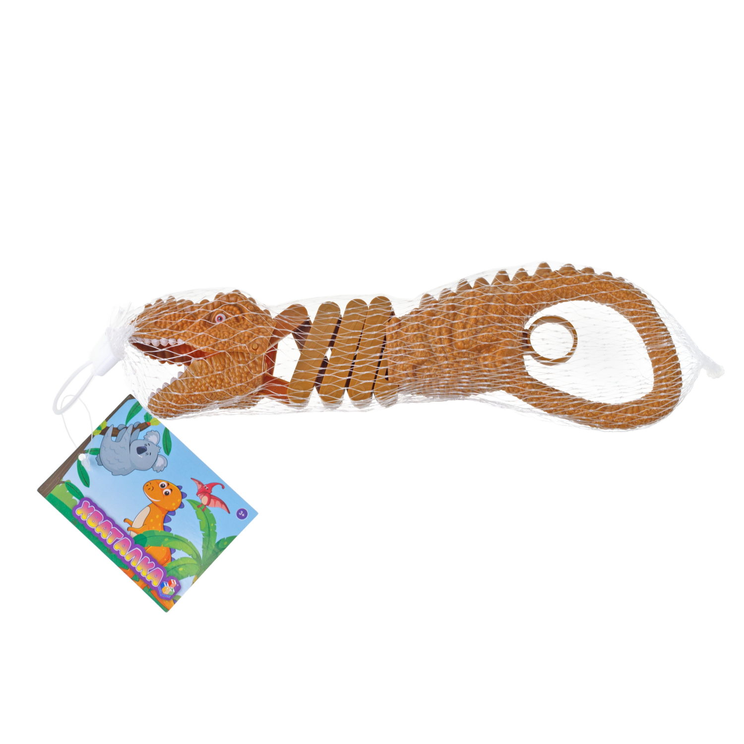 1TOY Хваталка в виде головы животного 24 см., 8 видов в ассорт., бирка, сетка