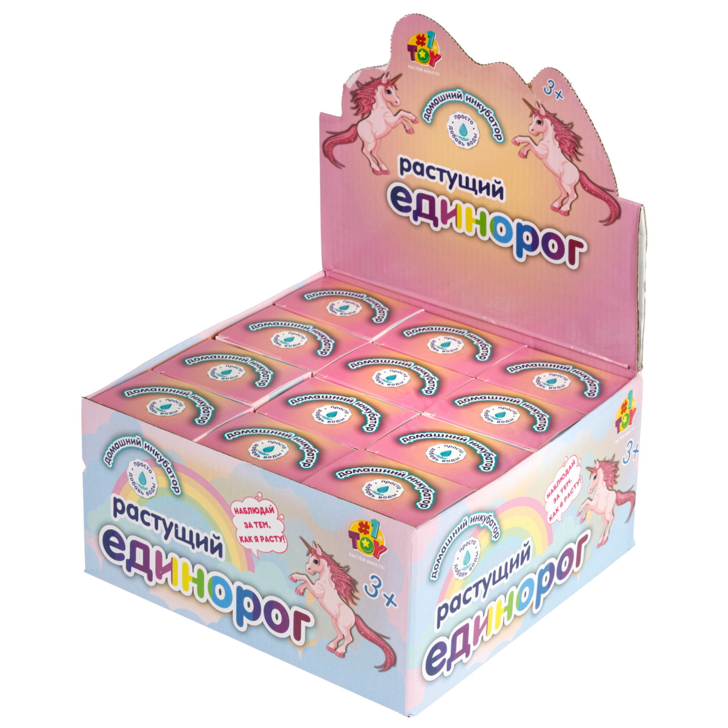 Набор для выращивания 1TOY Домашний инкубатор, растущая игрушка Единорог