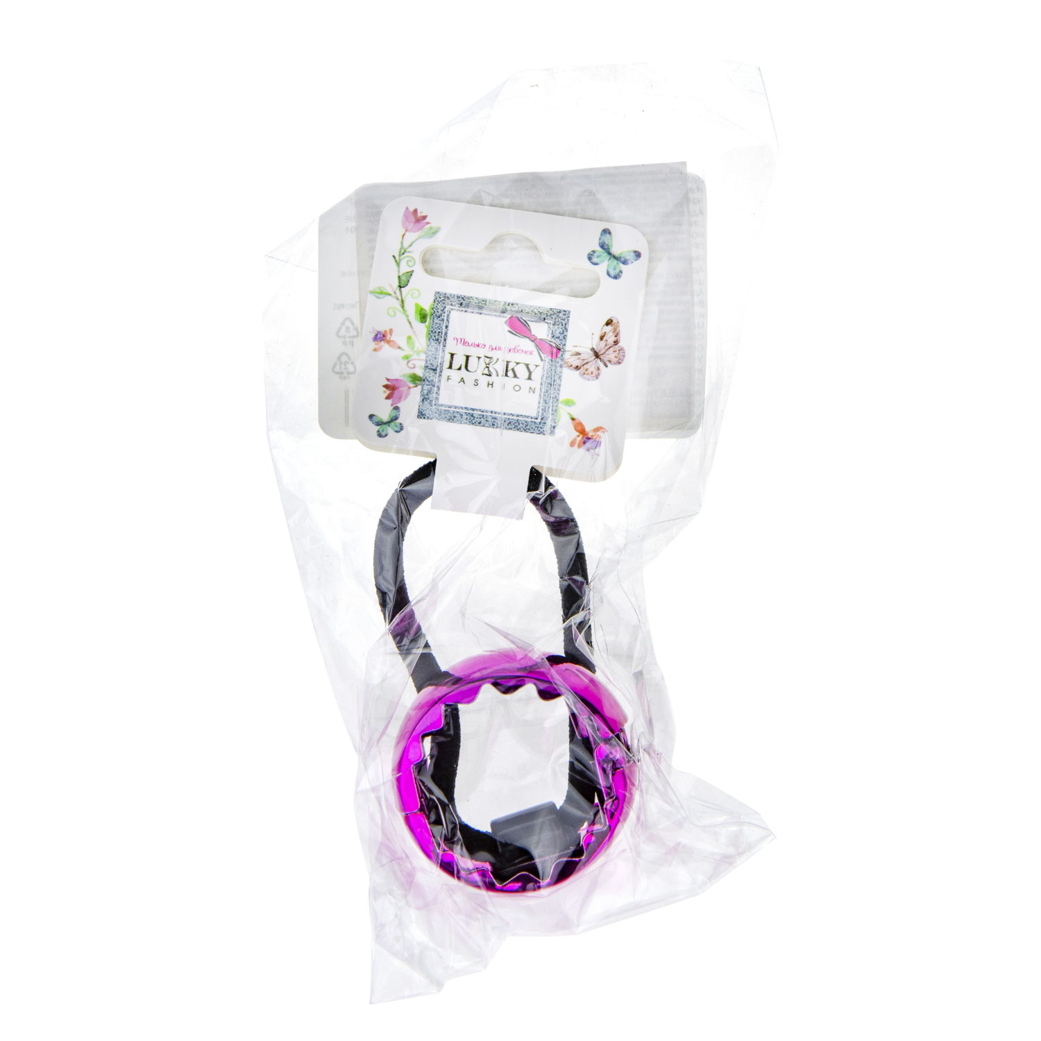 Резинка для волос Lukky Fashion с зажимом в виде колечка