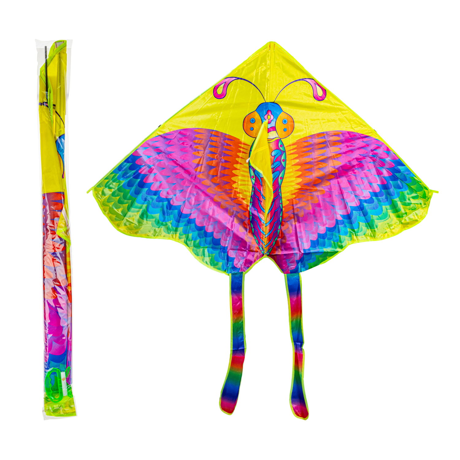 1toy Воздушный змей бабочка, 140 см, леер 50 м, пакет