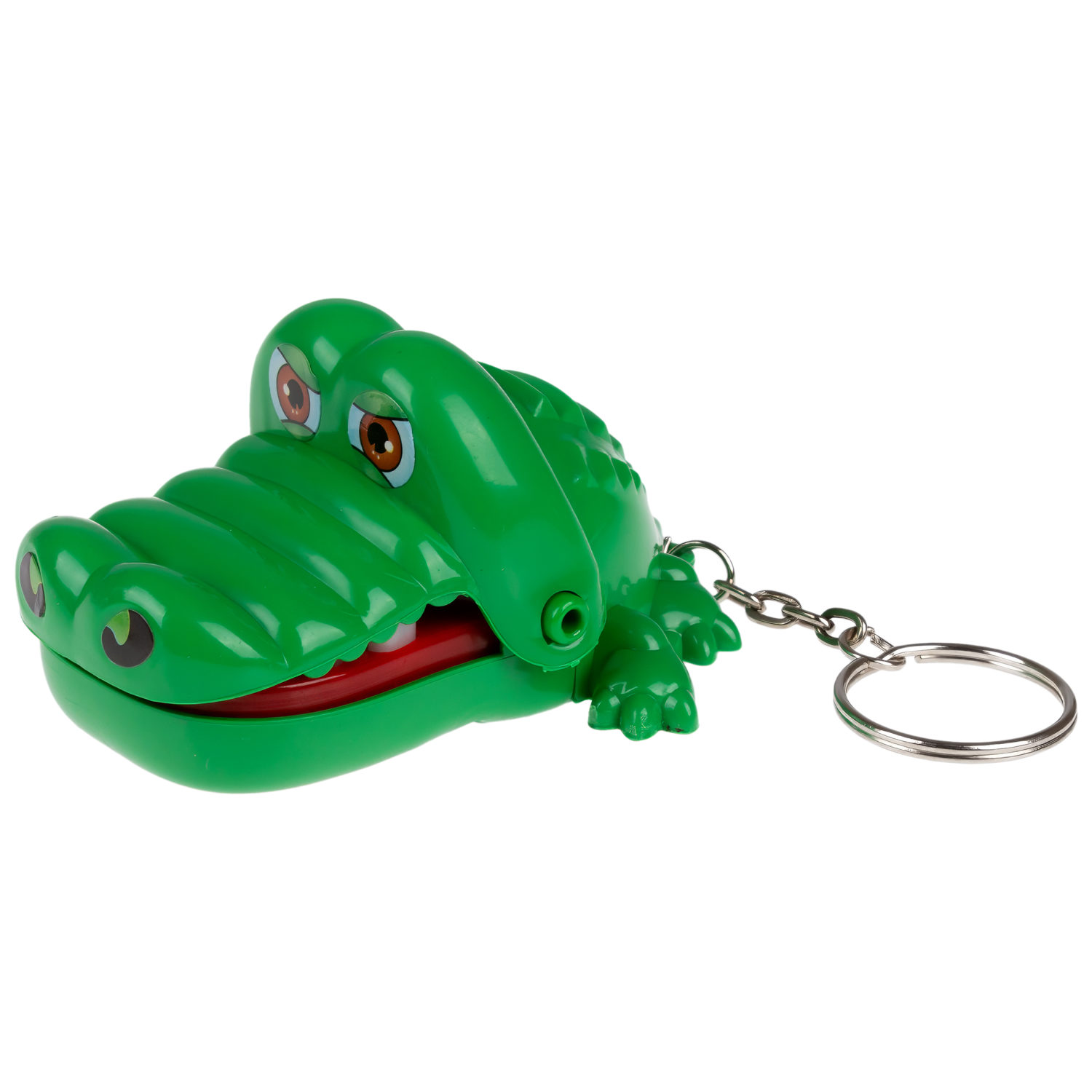 Мини-игра 1TOY Игродром "Крокодил укусил", крокодил с зубами, брелок