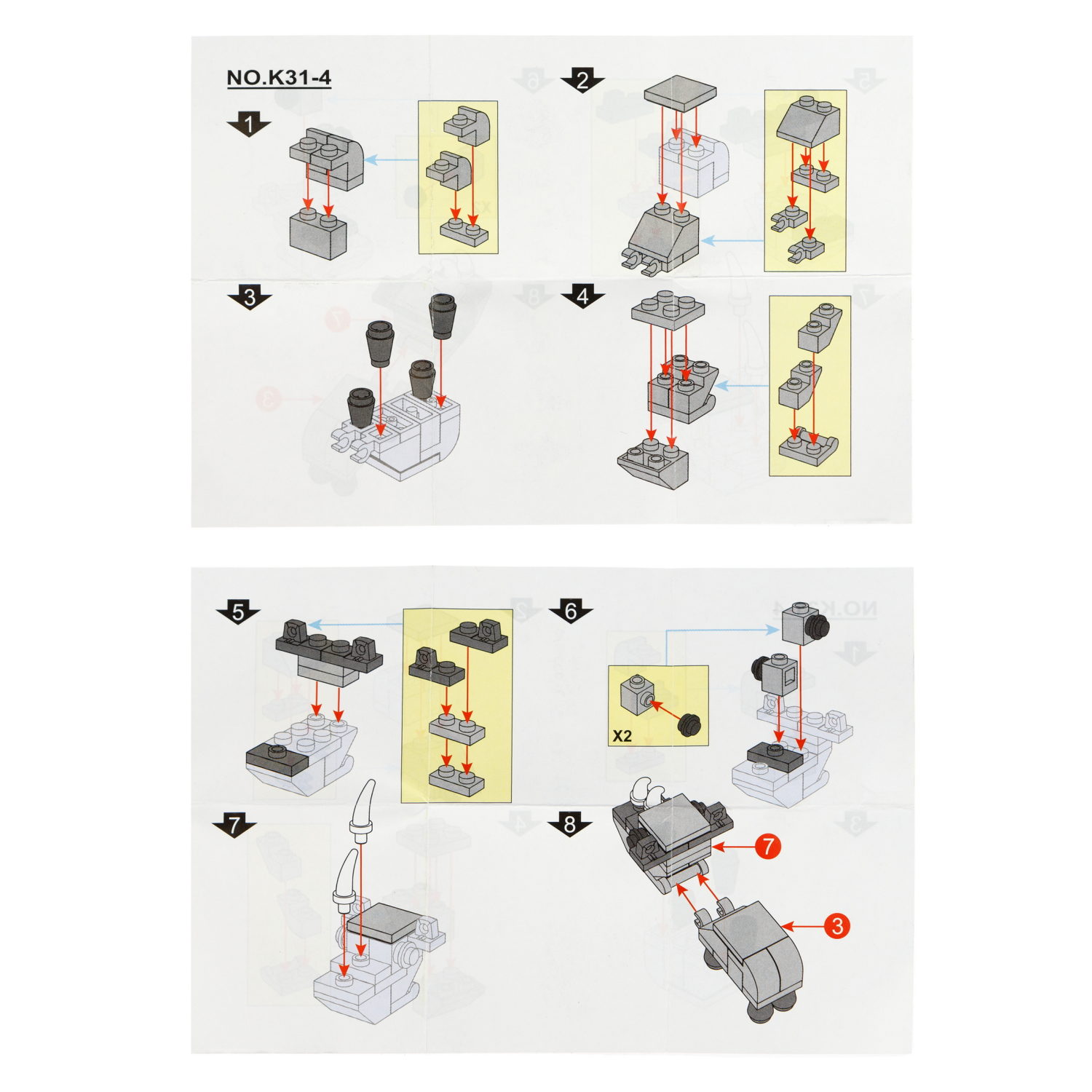 Конструктор 1TOY Blockformers "Саванна",  6 видов, из 6 шт. собирается большой буйвол, 1 шт.