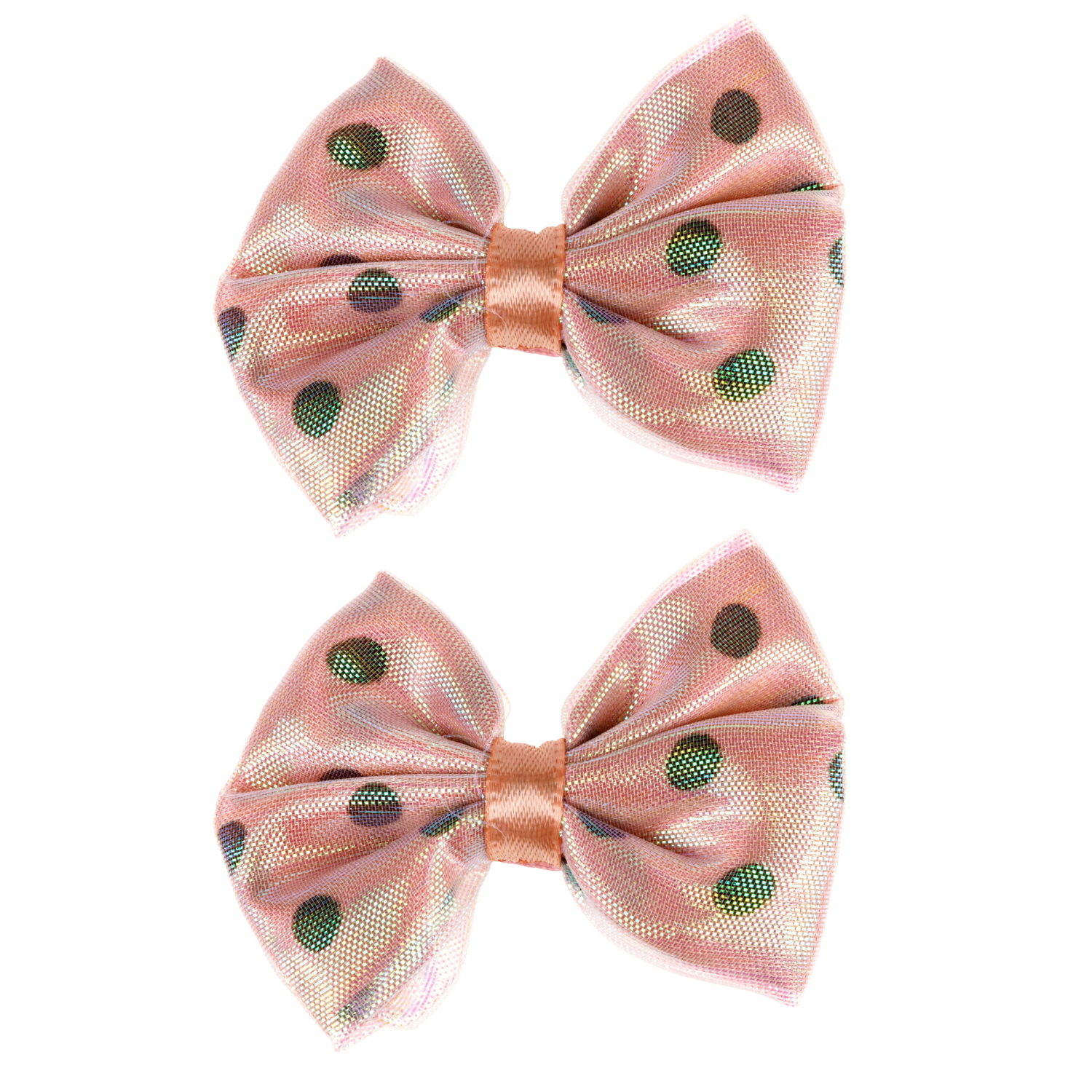 Lukky Fashion набор из 2 заколок-зажимов Бантик в горошек Пин-Ап, 4 цв.микс