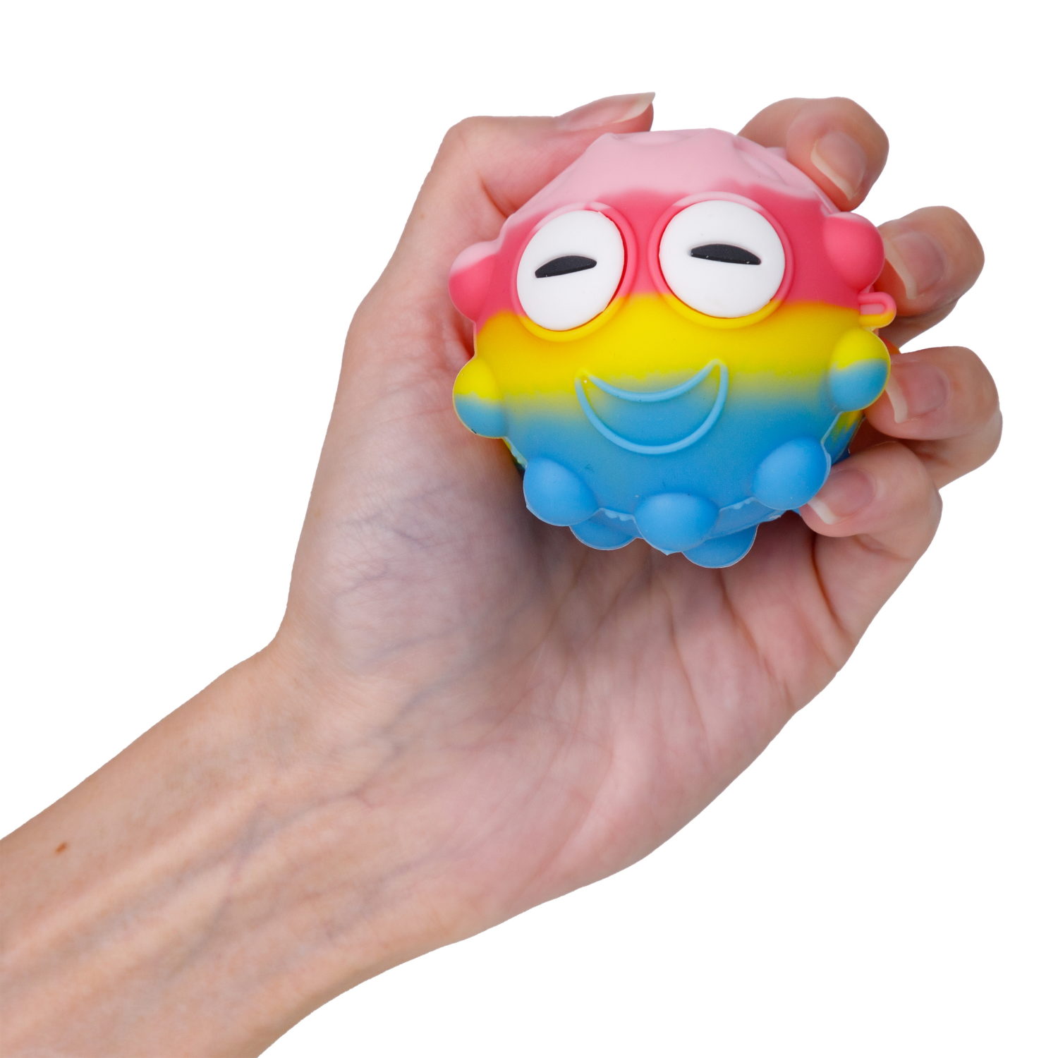 1toy Жмяка Hit Pop It четырёхцветный "Смайлик" 7 см