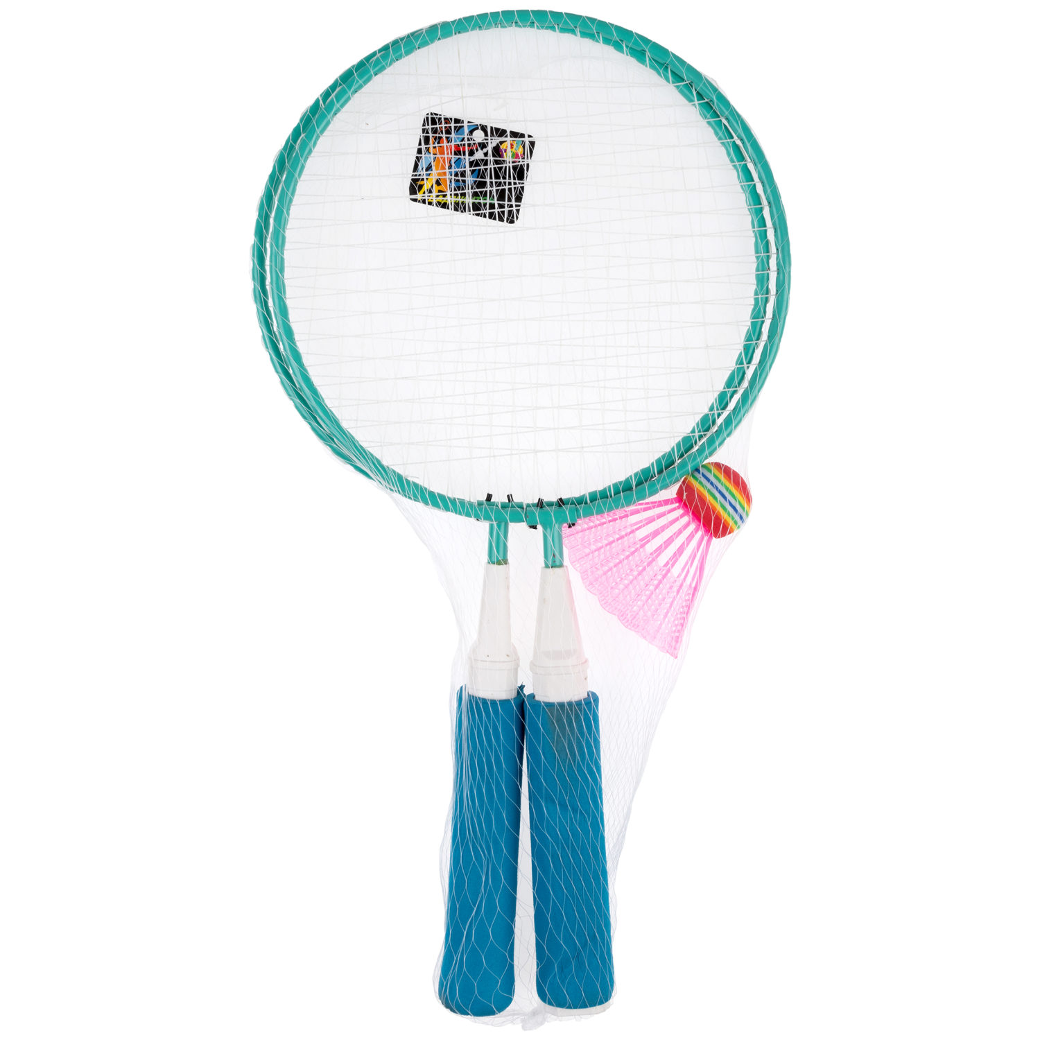 Бадминтон 1TOY 2 ракетки с мягкими ручками, 1 волан, в ассортименте