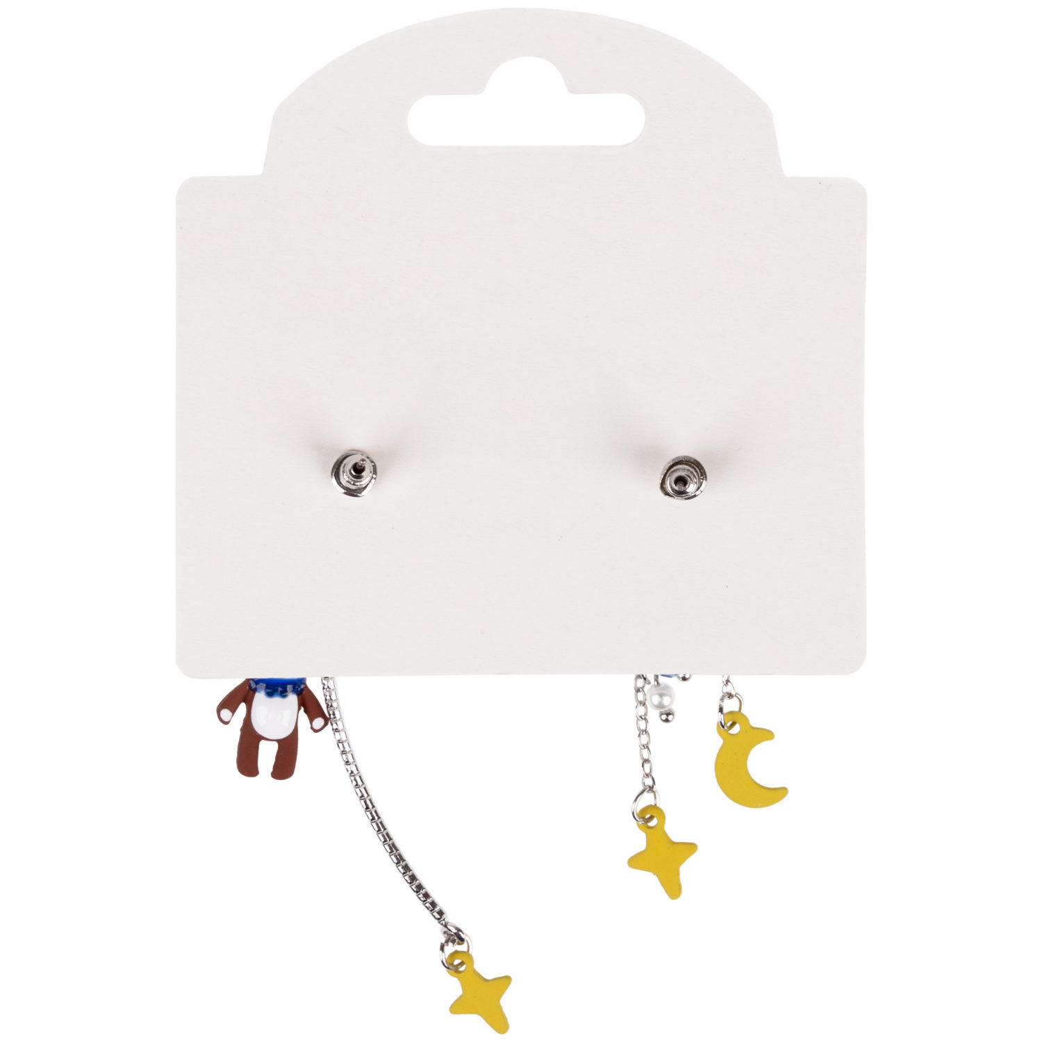 Серьги-гвоздики Lukky Fashion "Звёздный Мишка и облачко"