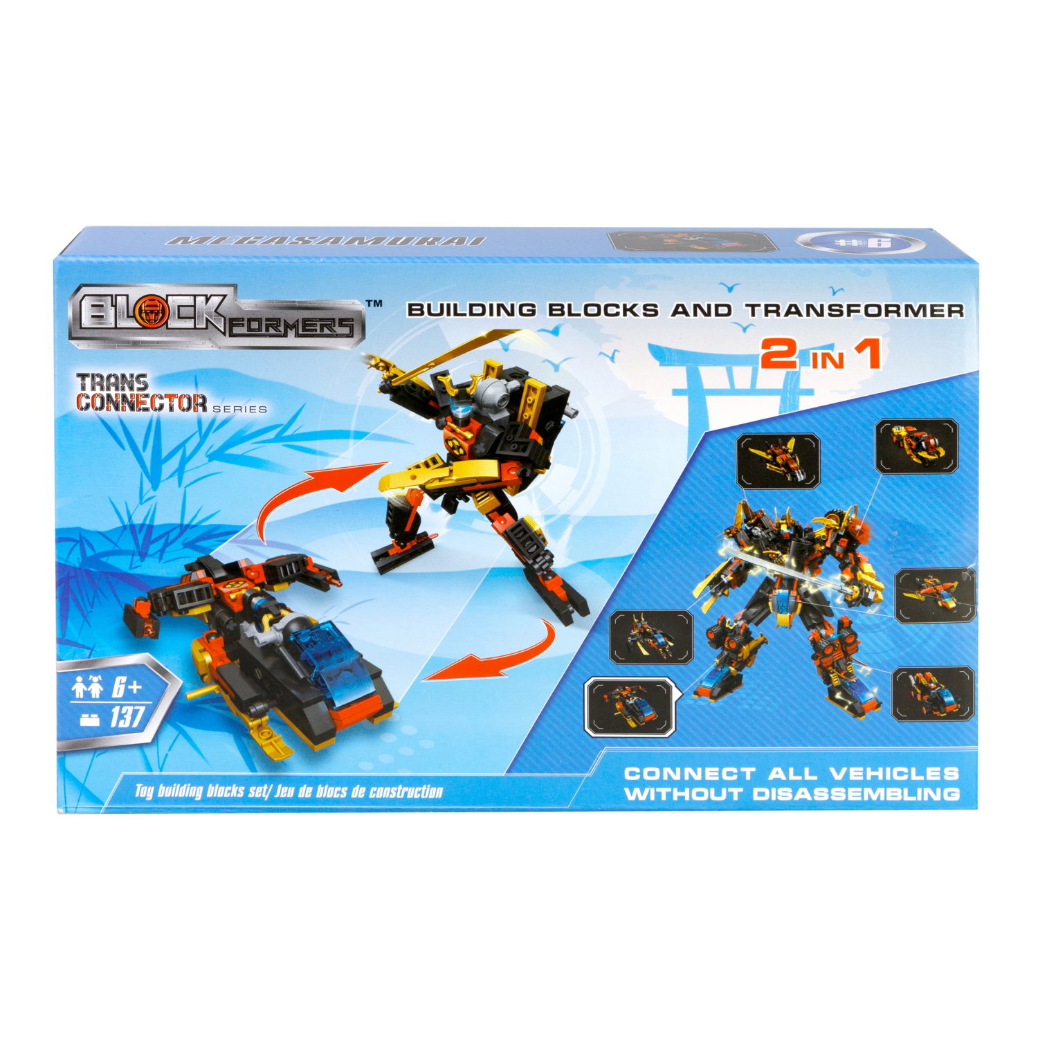 Конструктор  Трансформер BLOCKFORMERS  "Мегасамурай" Cерия TRANS CONNECTOR, 6 видов на выбор