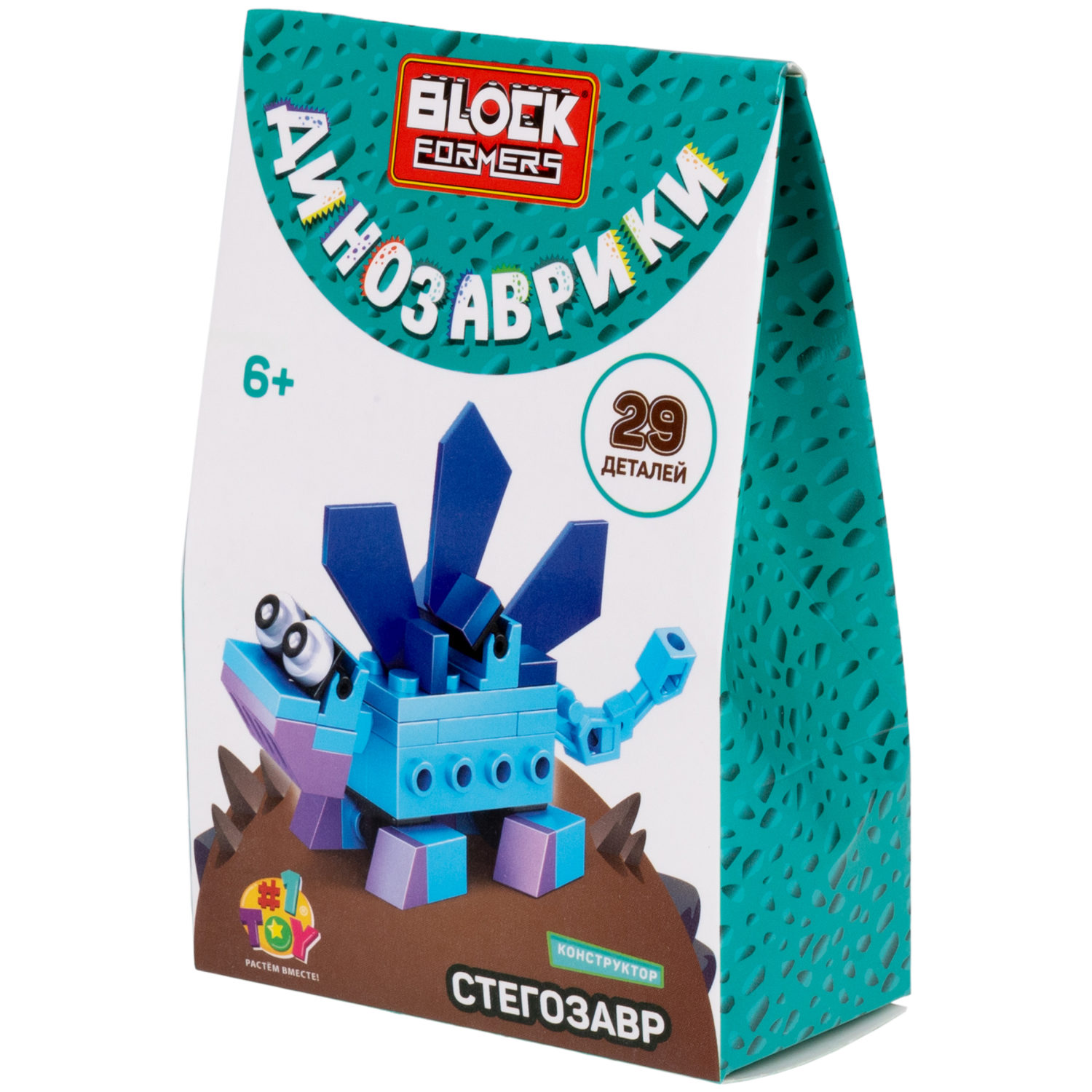 1TOY конструктор Blockformers "Динозаврики", 6 видов в ассортименте