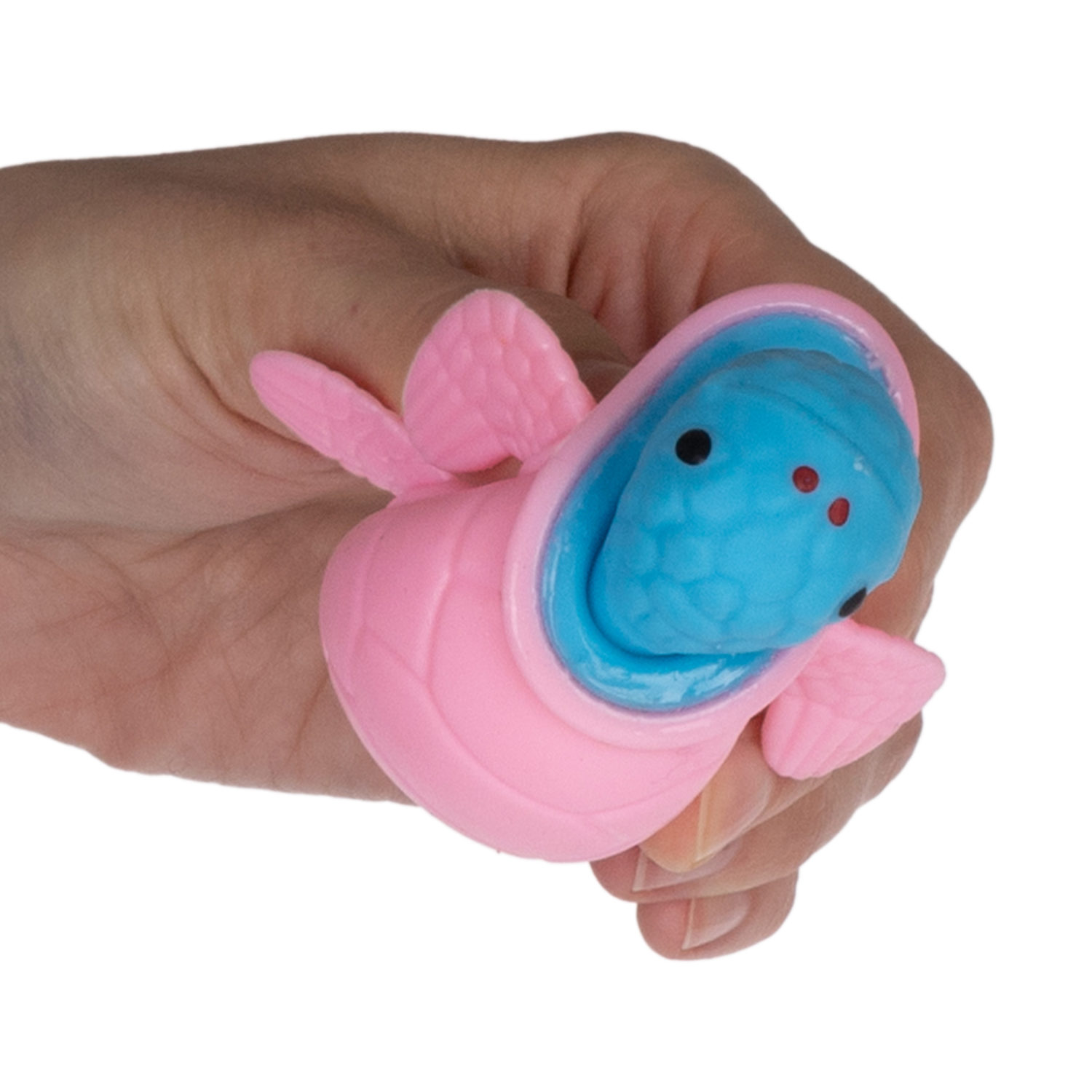1TOY Жмяка "Выскочка. Черепаха" 9х6,5х6,5 см, розовая