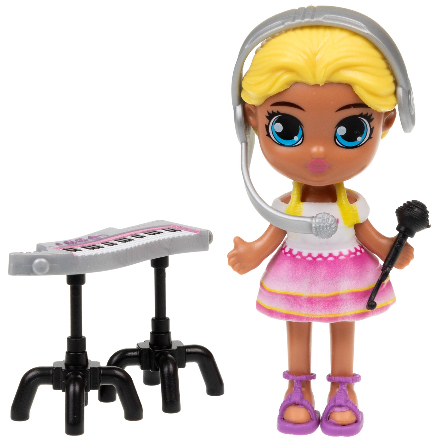 Кукла для девочки и аксессуары 1TOY LUCKY BOX Party girl, детская, маленькая, с музыкальными инструментами