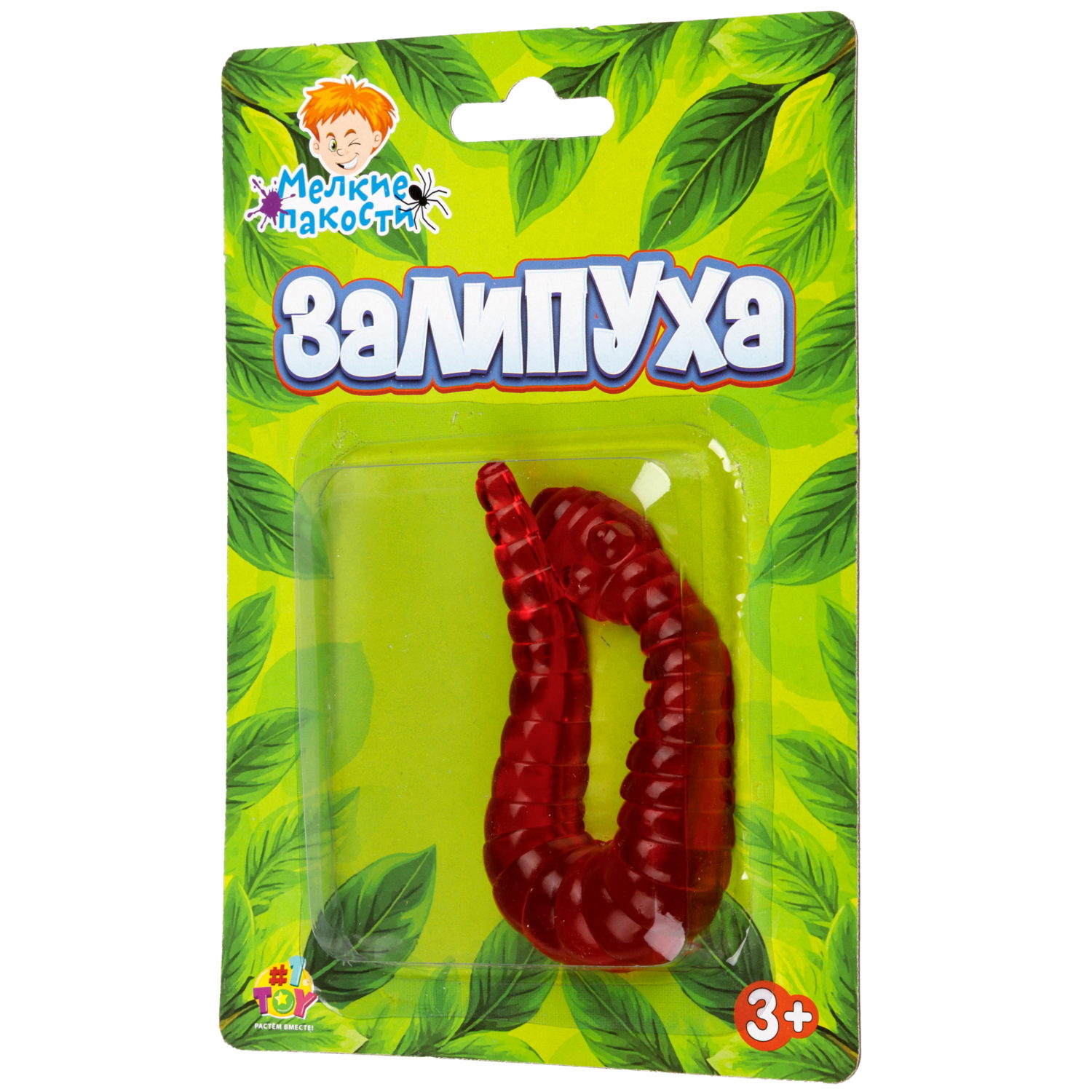Жмяка липучая 1TOY Залипуха Червяк, лизун 