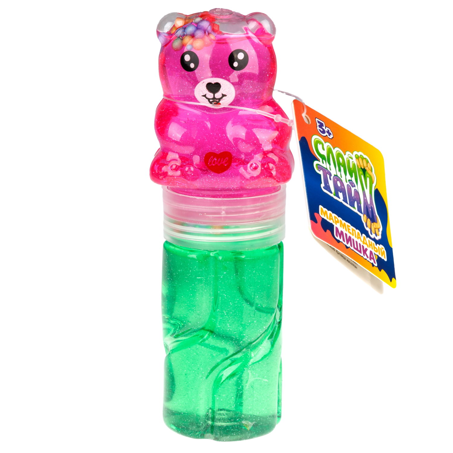 Слайм в банке 1TOY Мармеладный мишка, в ассортименте