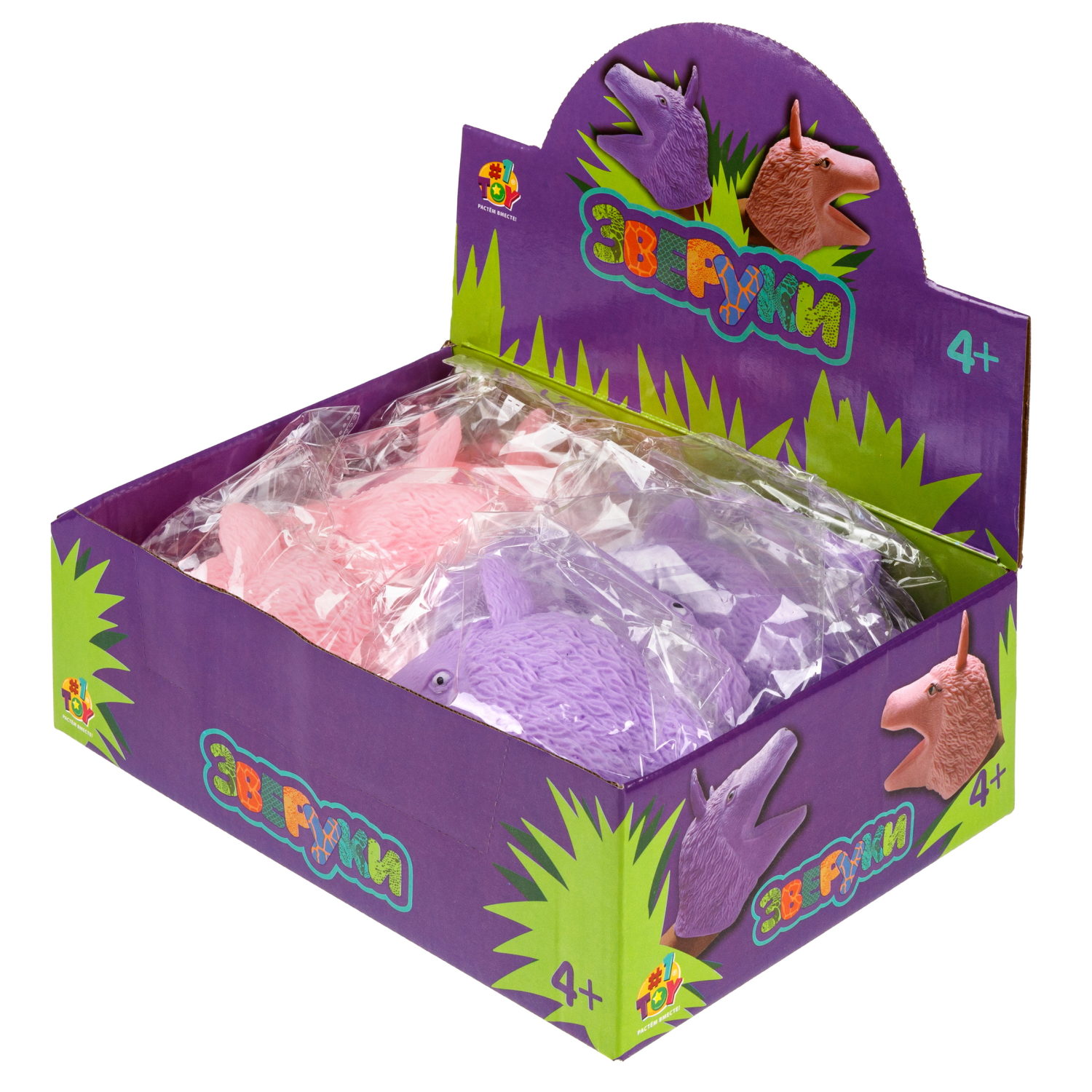 1toy Зверуки большие на руку "Лама", 2 вида в ассортименте