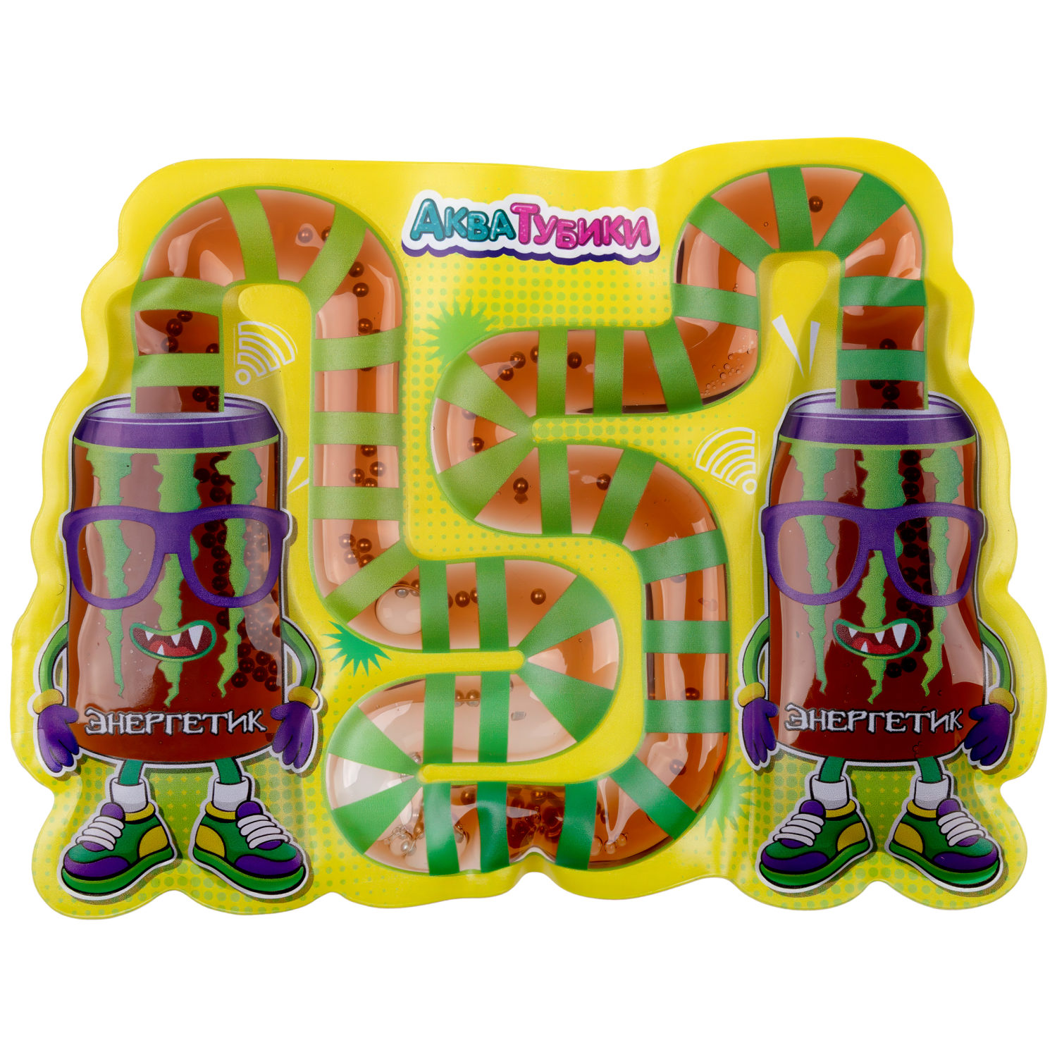 Акватубики 1TOY Бодрячок: Энергия Монстра, антистресс переливайка