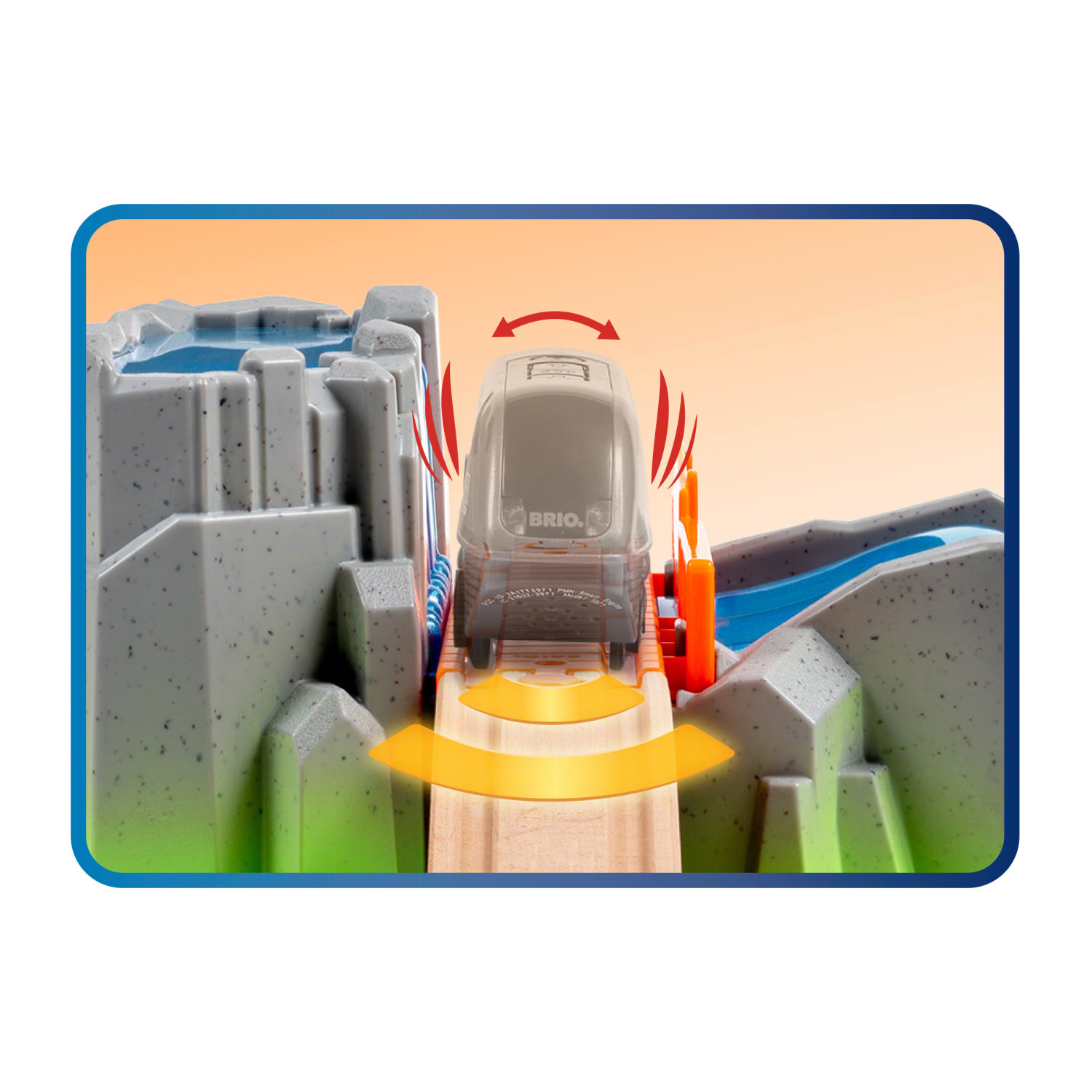 Тоннель BRIO Smart Tech Sound с водопадом, для деревянной железной дороги 