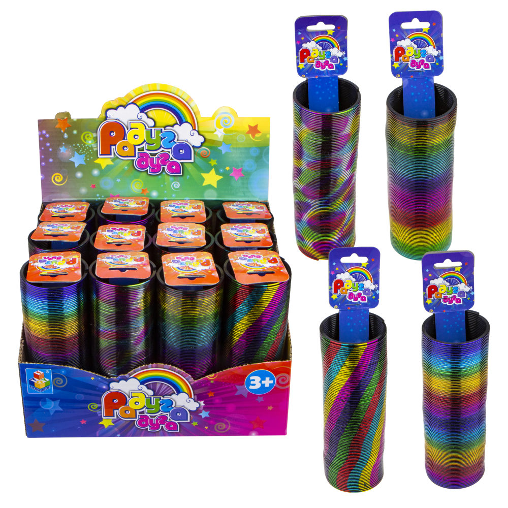 1toy пружинка Радуга-Дуга металик с рис в асс. 5,2*15см.в дб.12 шт, 22*17*16см