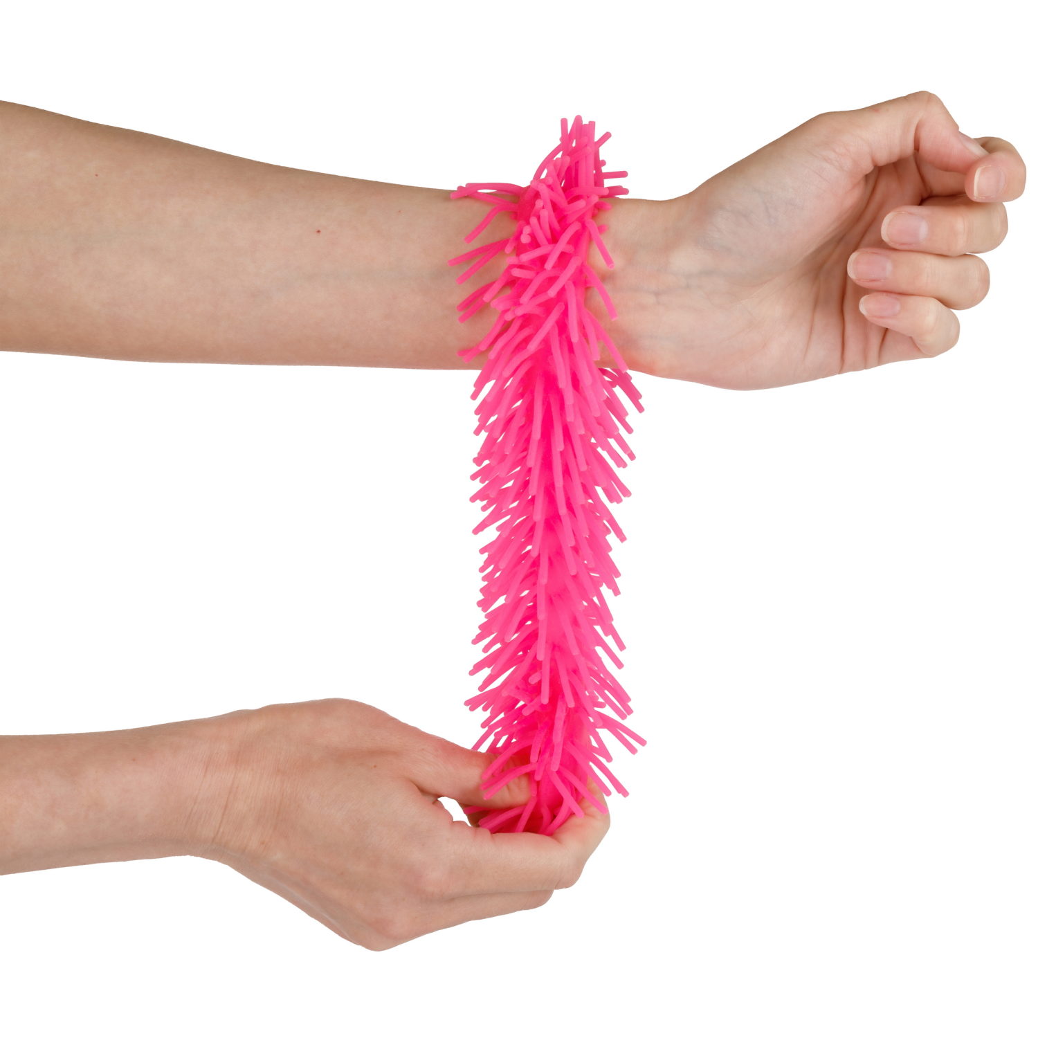 1TOY эластичный браслет-антистресс ЛАПША, однотонный, розовый